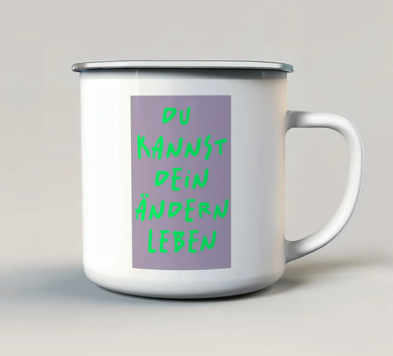 Du kannst dein ÄNDERN leben ). (2 Farbvarianten) tazza in smalto da FRICKE DESIGN