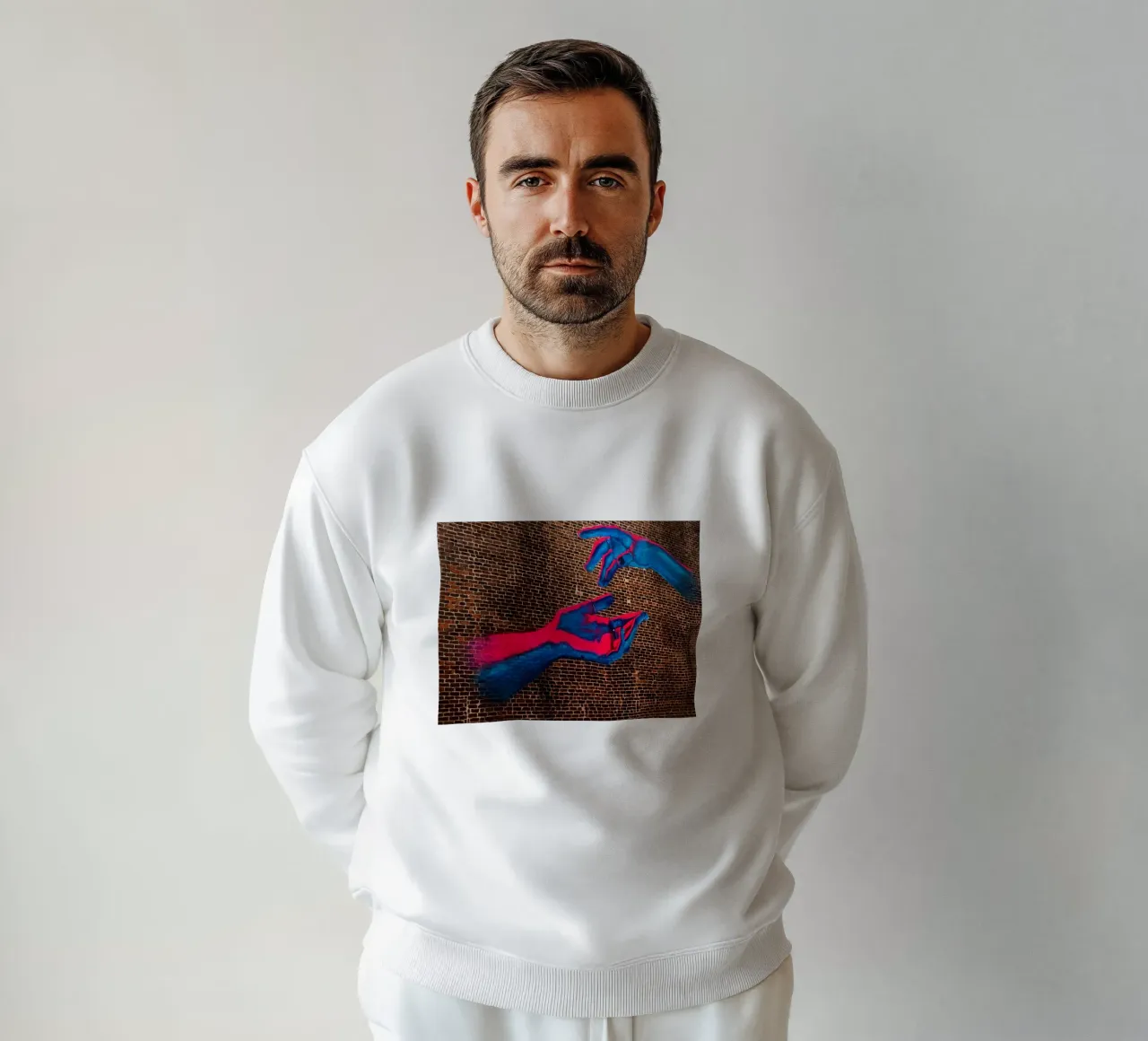 arte di strada, mani colorate a Manchaster (Inghilterra) felpa da atmospheric pictures