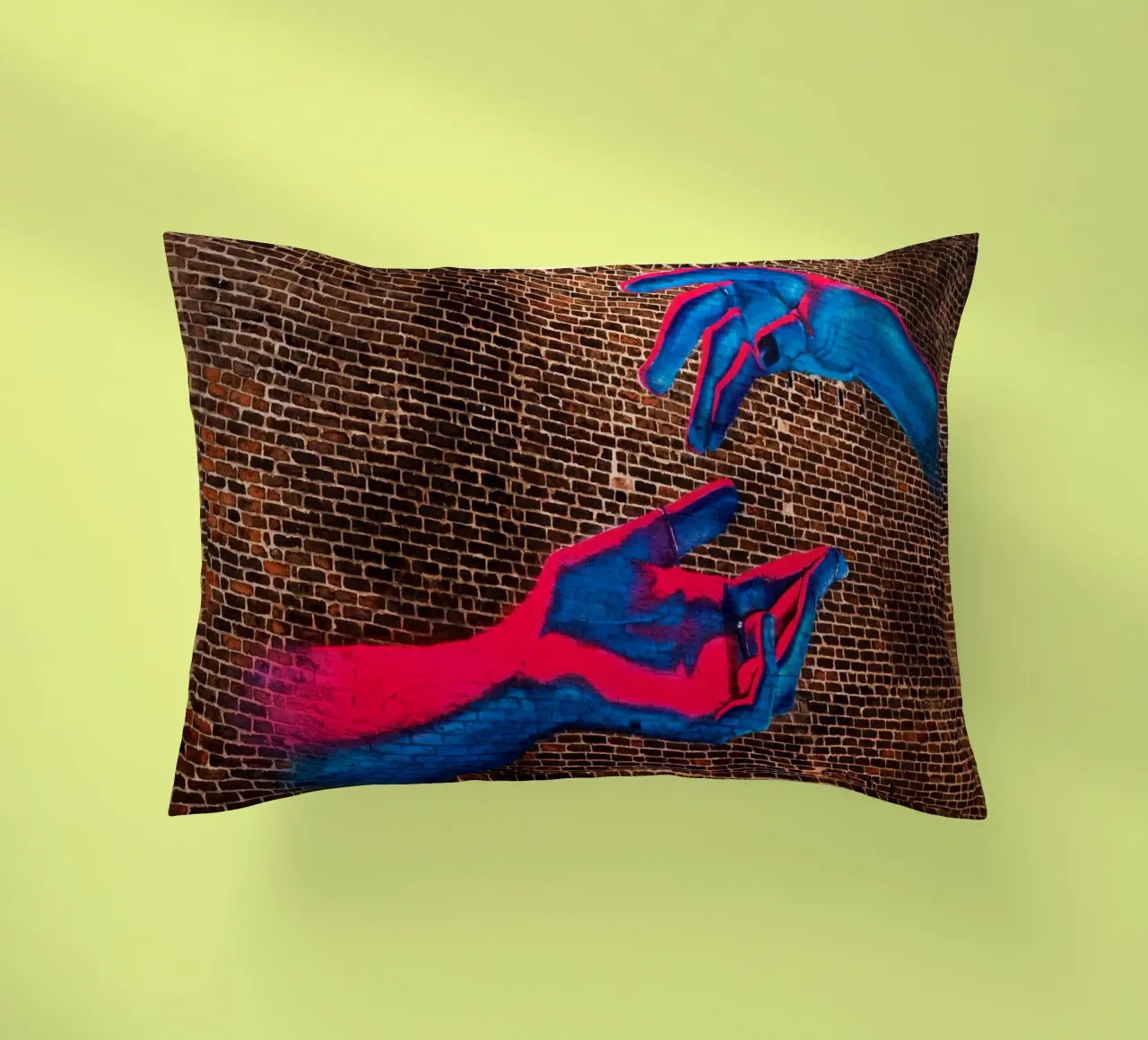 arte di strada, mani colorate a Manchaster (Inghilterra) cuscino da art picture