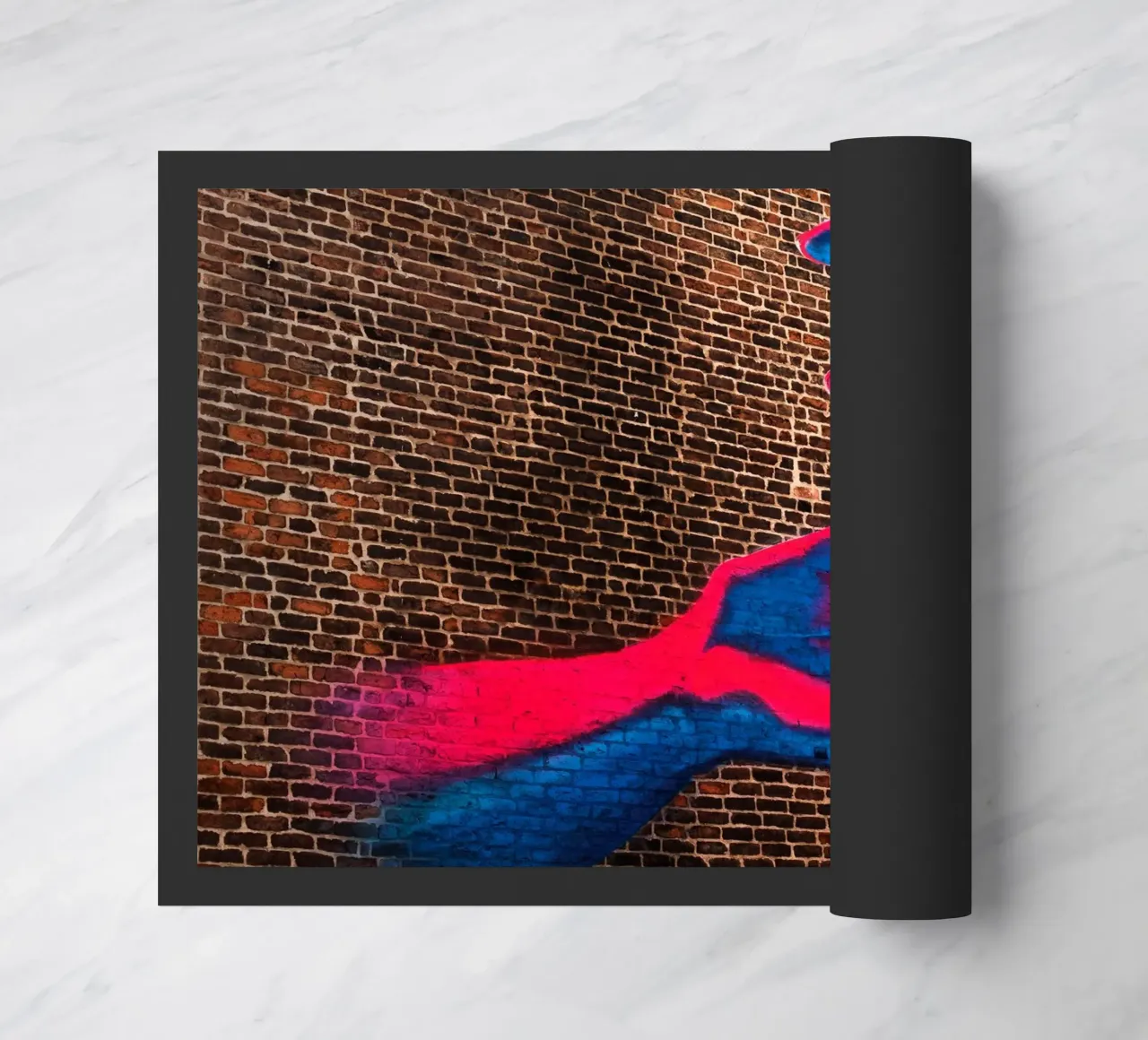 arte di strada, mani colorate a Manchaster (Inghilterra) zerbino da art picture