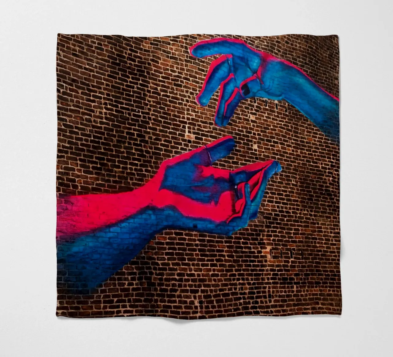 arte di strada, mani colorate a Manchaster (Inghilterra) coperta in pile da atmospheric pictures
