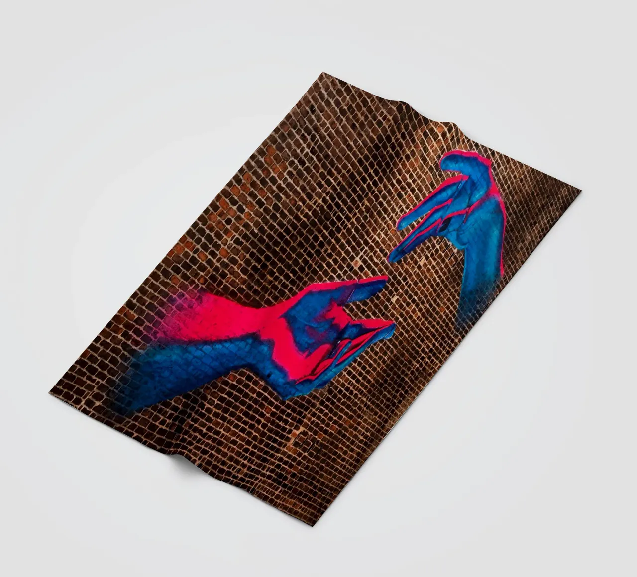 arte di strada, mani colorate a Manchaster (Inghilterra) coperta in pile da atmospheric pictures