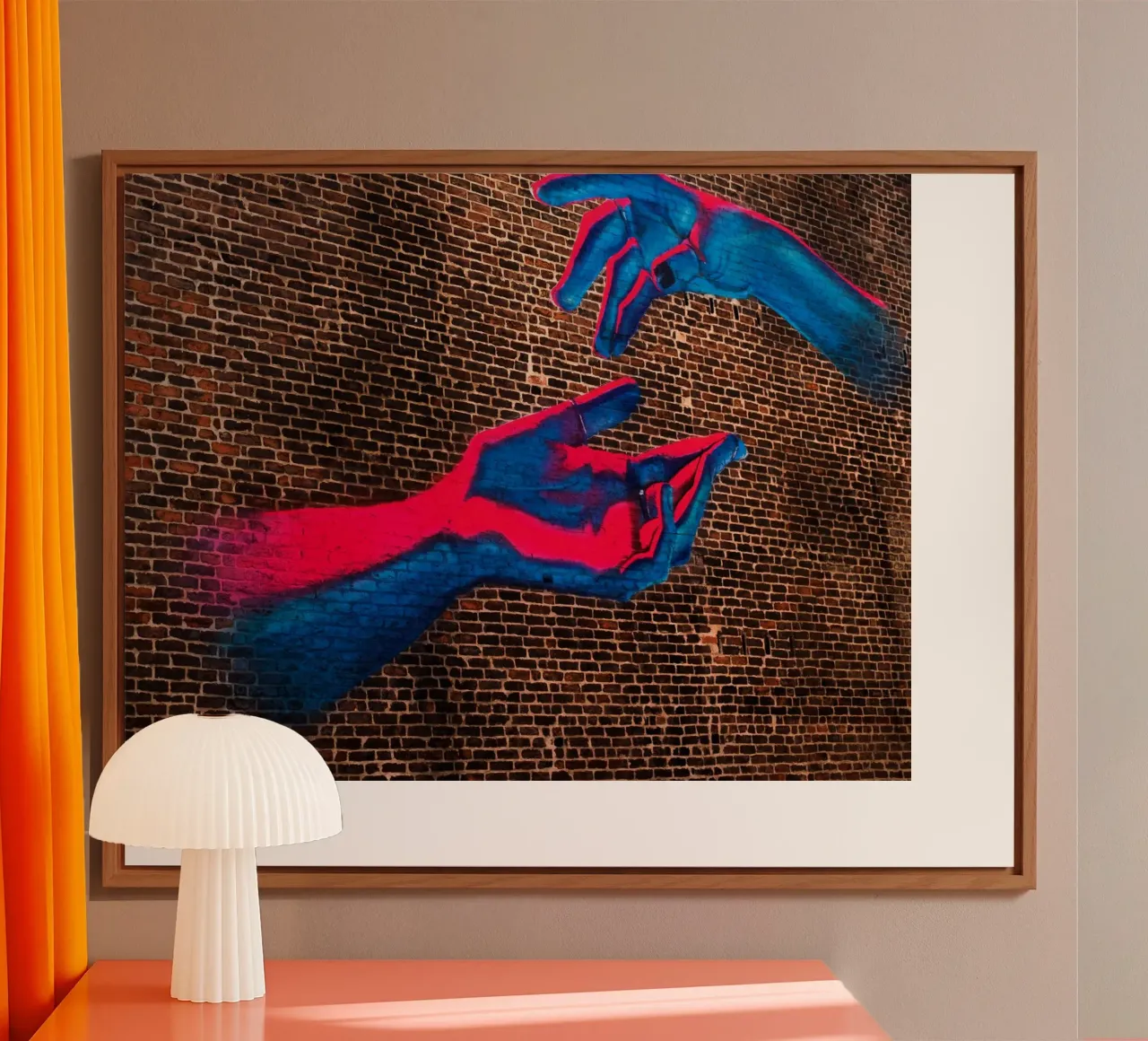 arte di strada, mani colorate a Manchaster (Inghilterra) alluminio dibond da atmospheric pictures