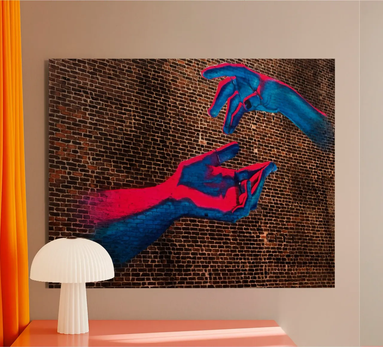 arte di strada, mani colorate a Manchaster (Inghilterra) alluminio dibond da atmospheric pictures