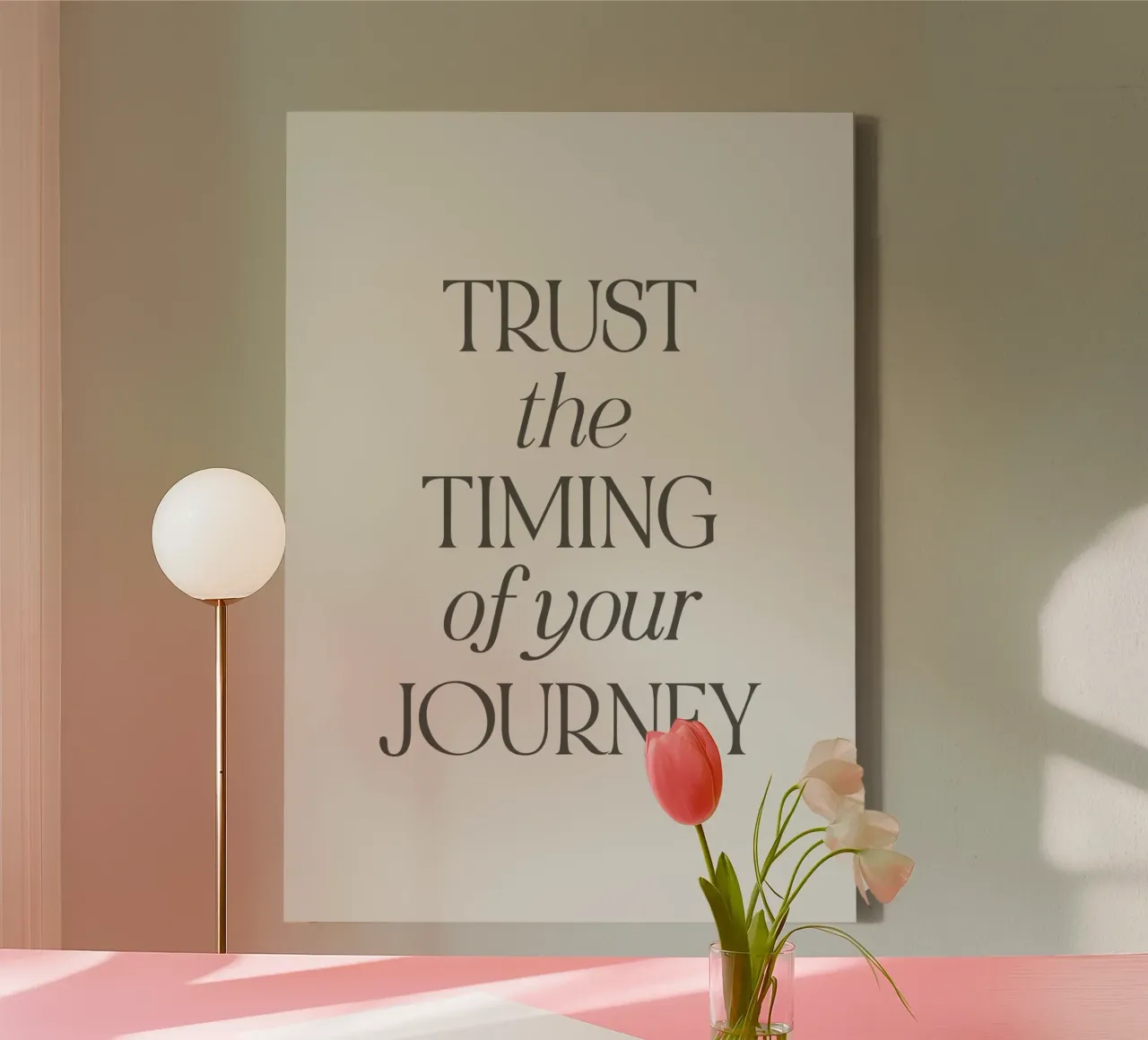 Trust the Timing canvas by Eva Rogers
