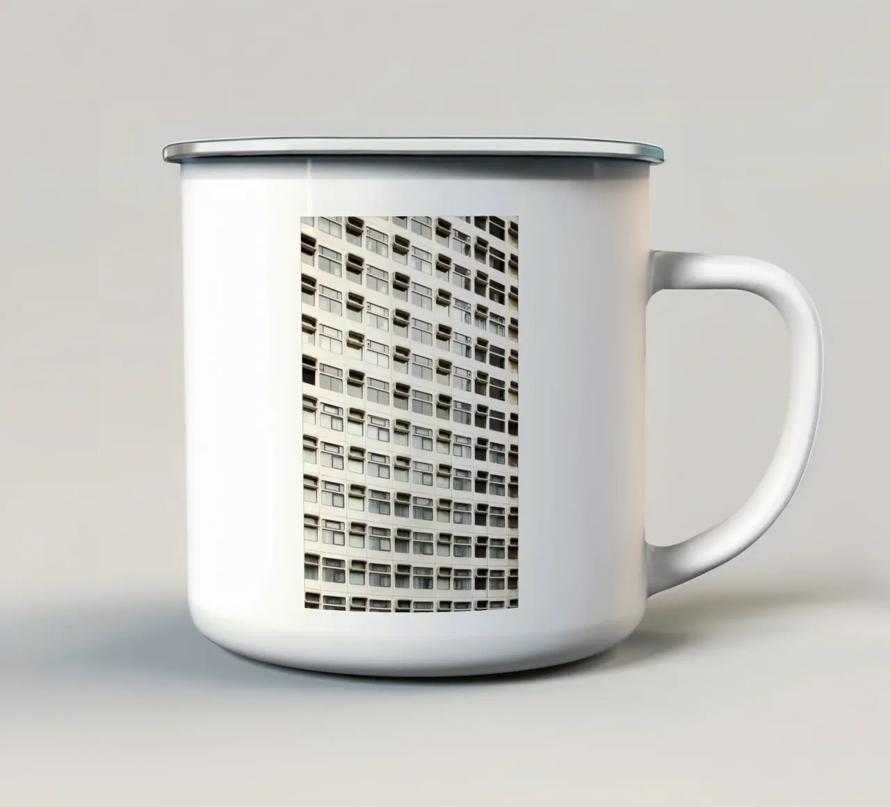 Architettura moderna da Manchaster (Inghilterra) tazza in smalto da atmospheric pictures