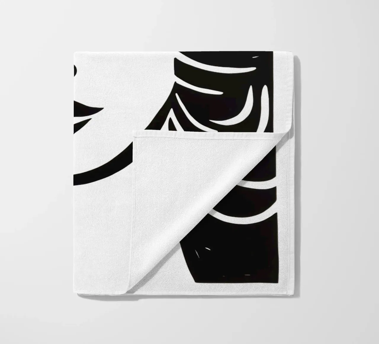 Ritratto minimalista di una donna sognante in bianco e nero telo mare da Autofocus