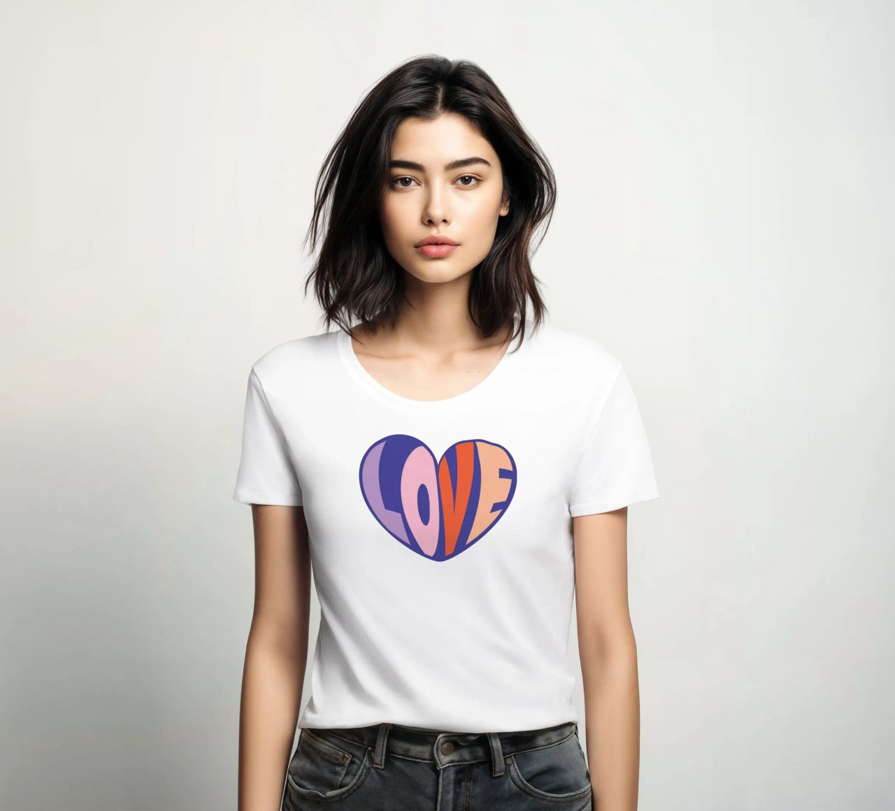 du love dans le coeur dames t-shirt getailleerd van alice