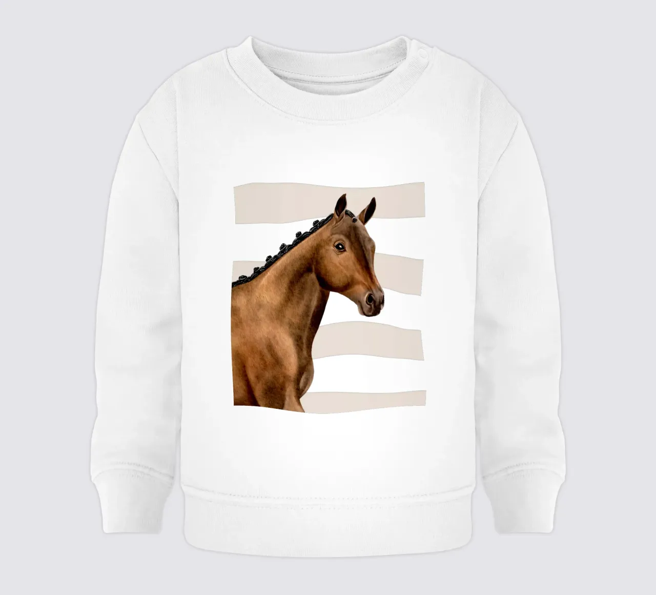 Trakehner Portrait sudadera de bebé de Moonlit Illustrations