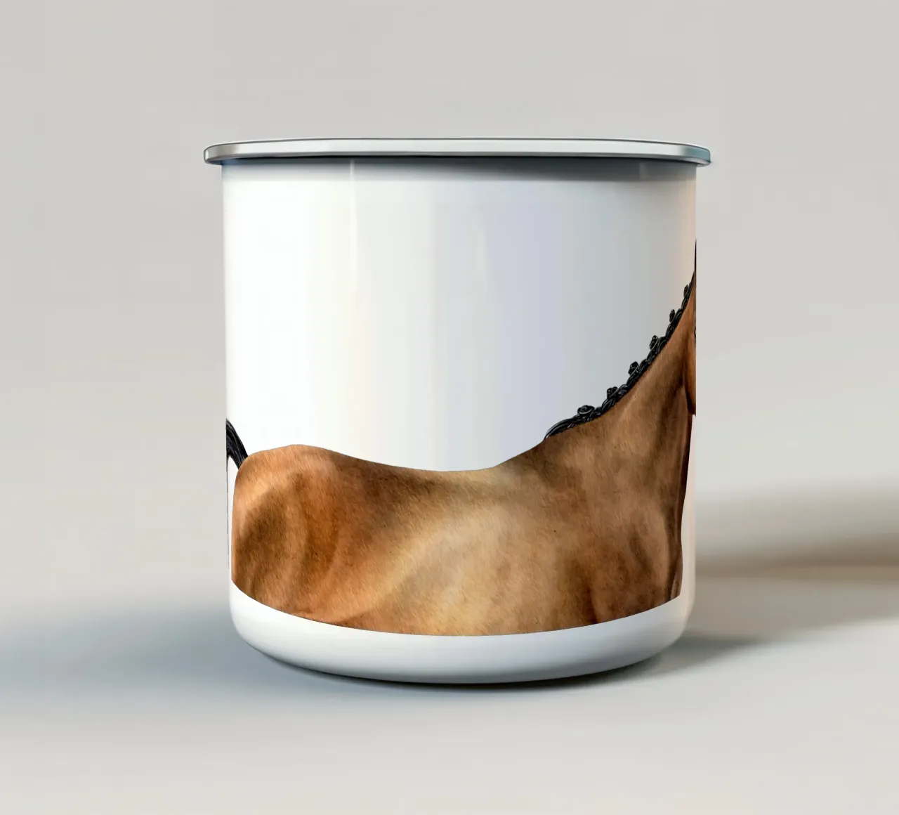 Trakehner Portrait enamel mug by Moonlit Illustrations