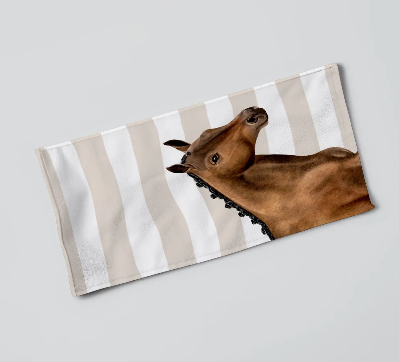 Trakehner Portrait asciugamano da bagno da Moonlit Illustrations