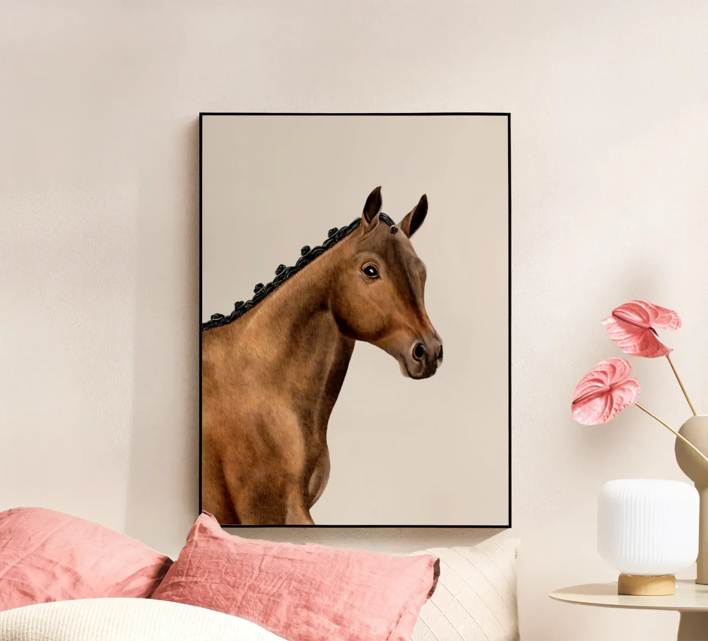 Trakehner Portrait plexiglass da Moonlit Illustrations