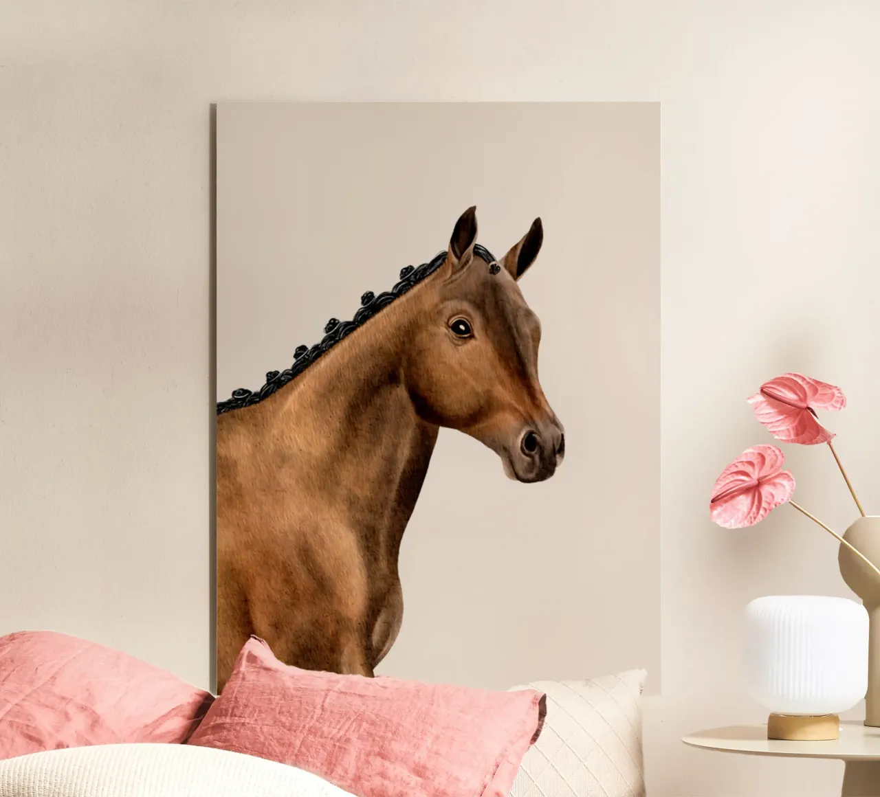 Trakehner Portrait alluminio dibond da Moonlit Illustrations
