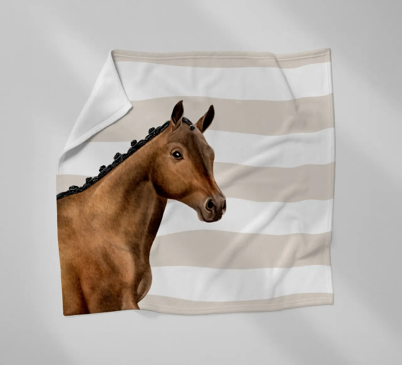 Trakehner Portrait coperta in pile da Moonlit Illustrations