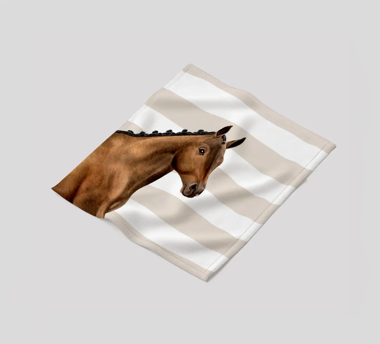 Trakehner Portrait coperta in pile da Moonlit Illustrations