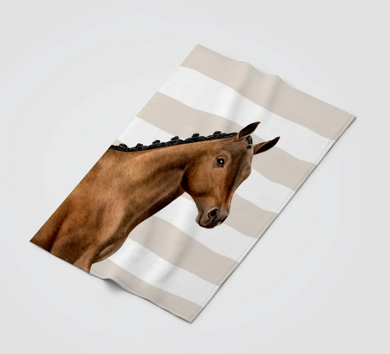 Trakehner Portrait coperta in pile da Moonlit Illustrations
