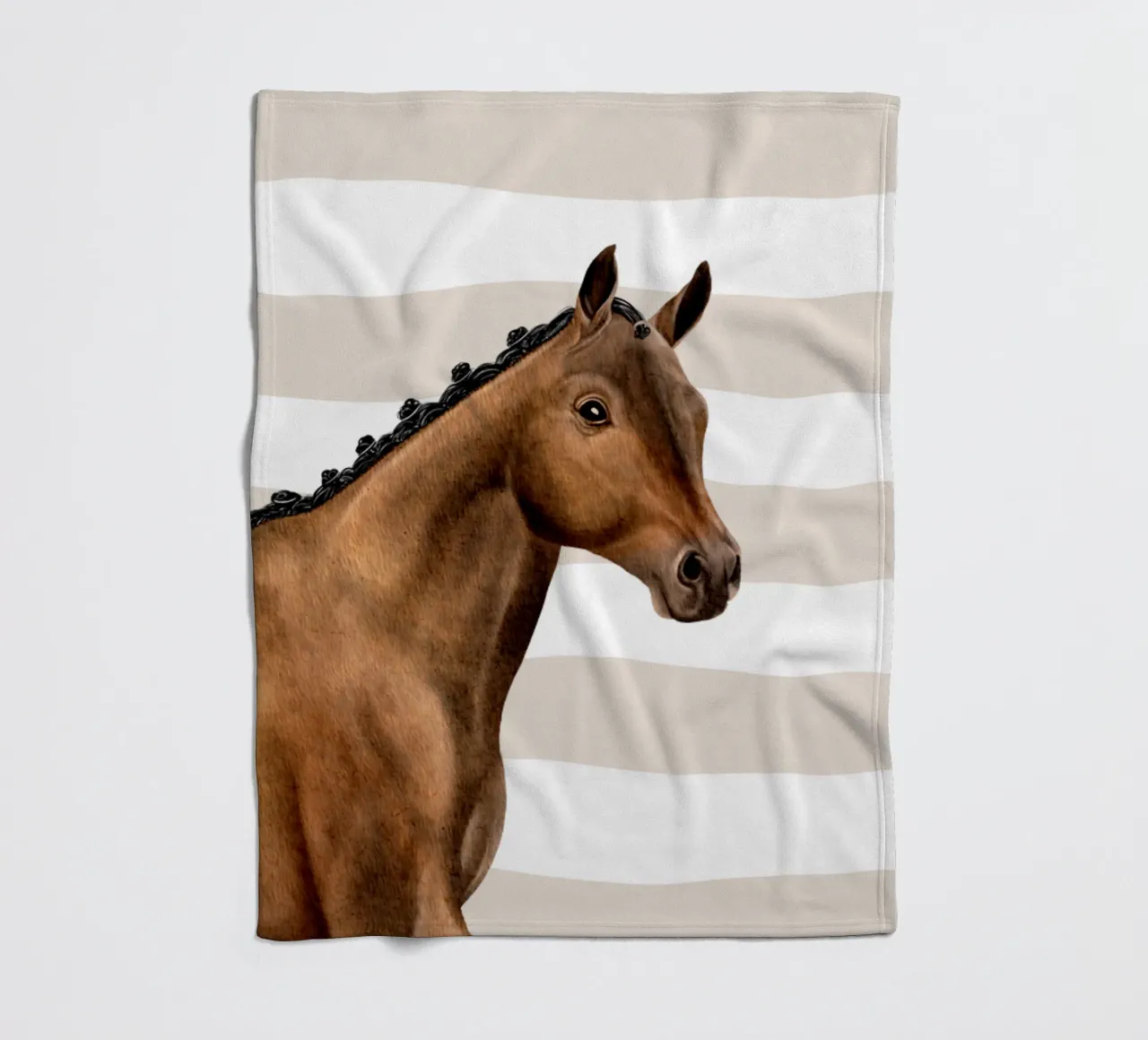 Trakehner Portrait coperta in pile da Moonlit Illustrations