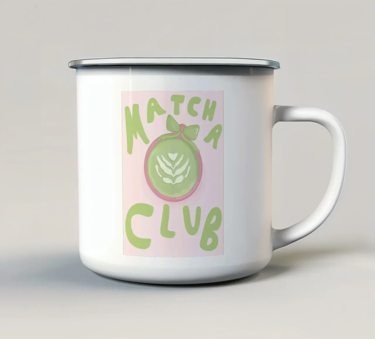 club del matcha tazza in smalto da bazi
