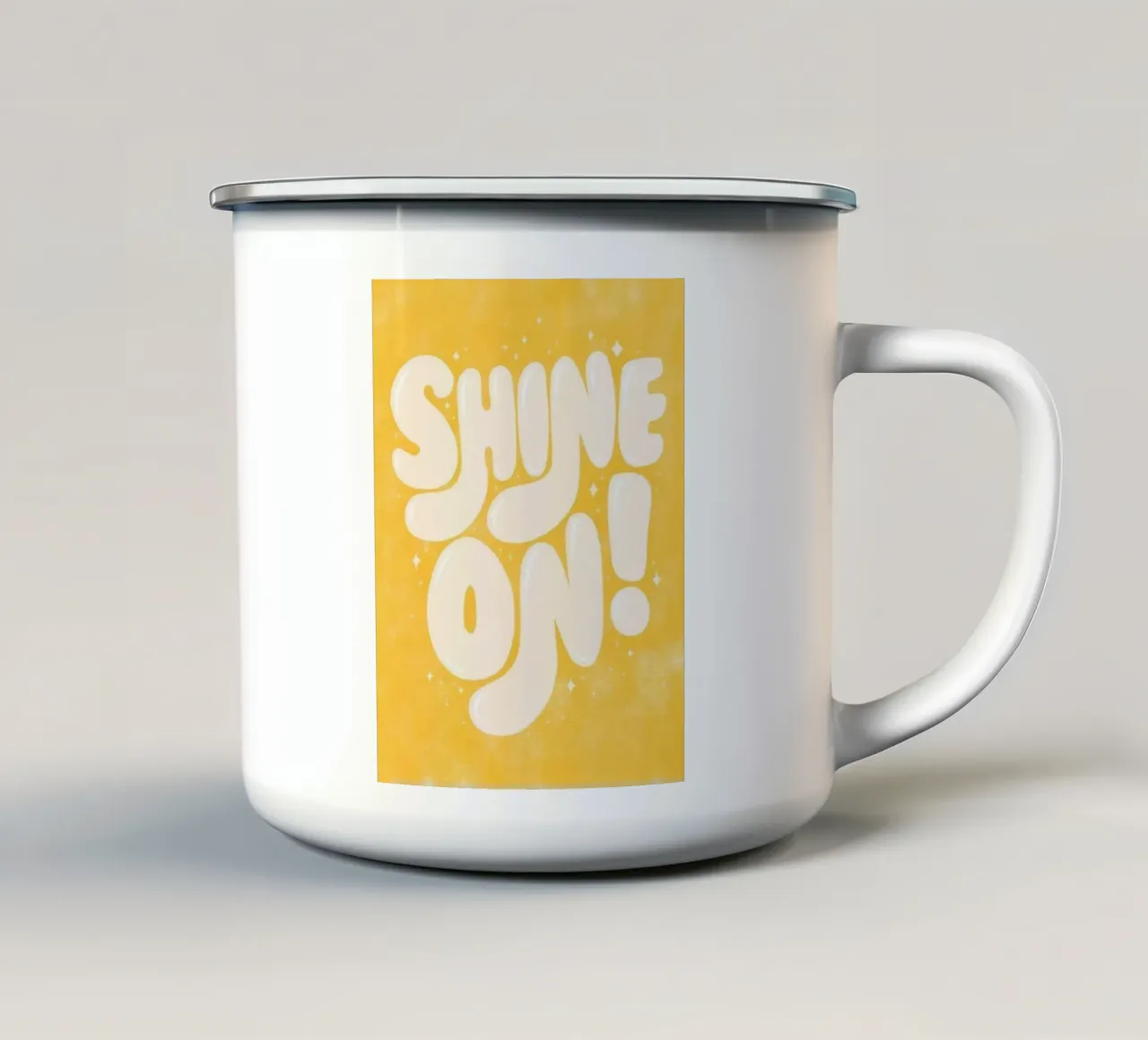 Brillare tazza in smalto da bazi