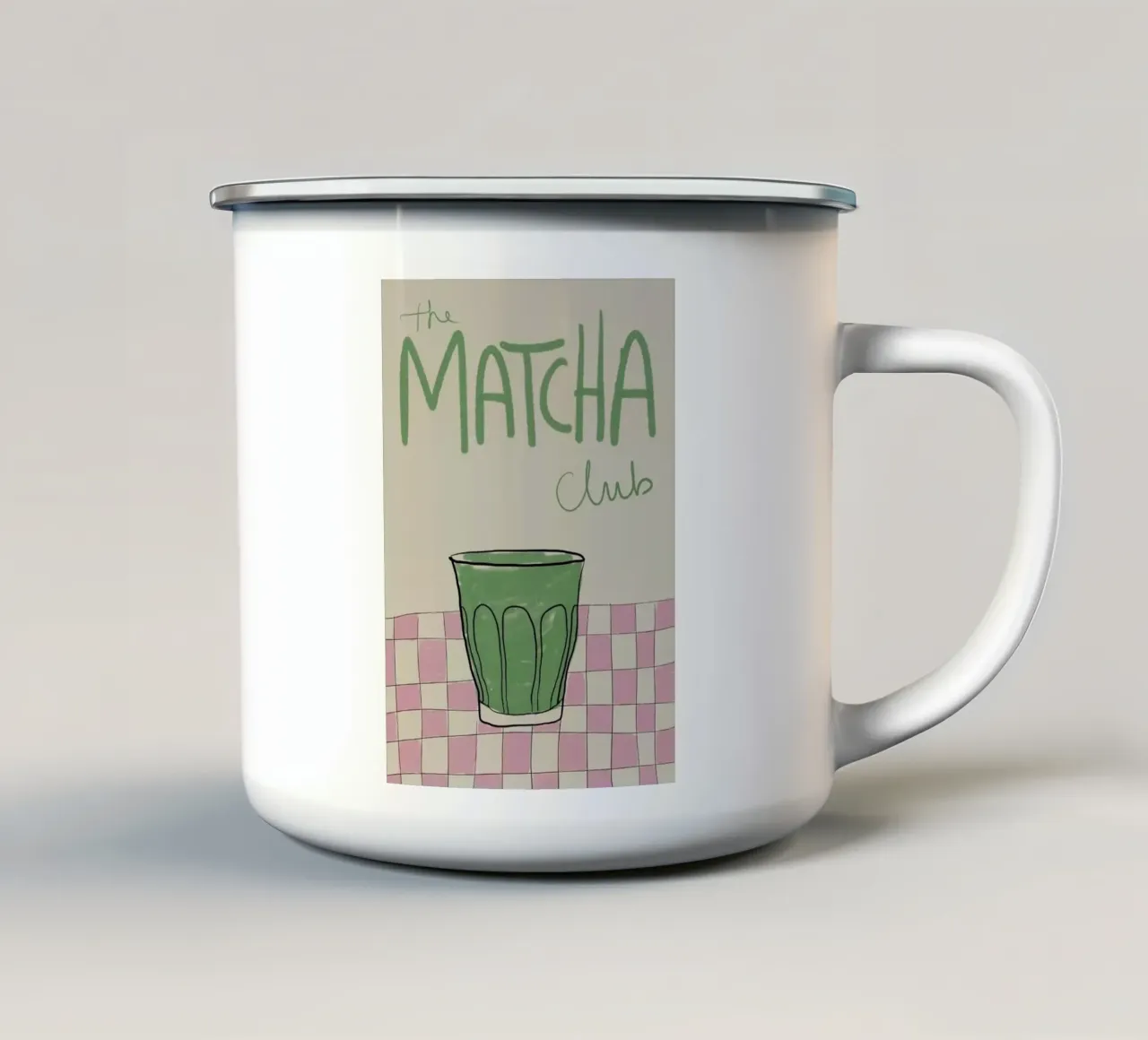 il club del matcha tazza in smalto da bazi