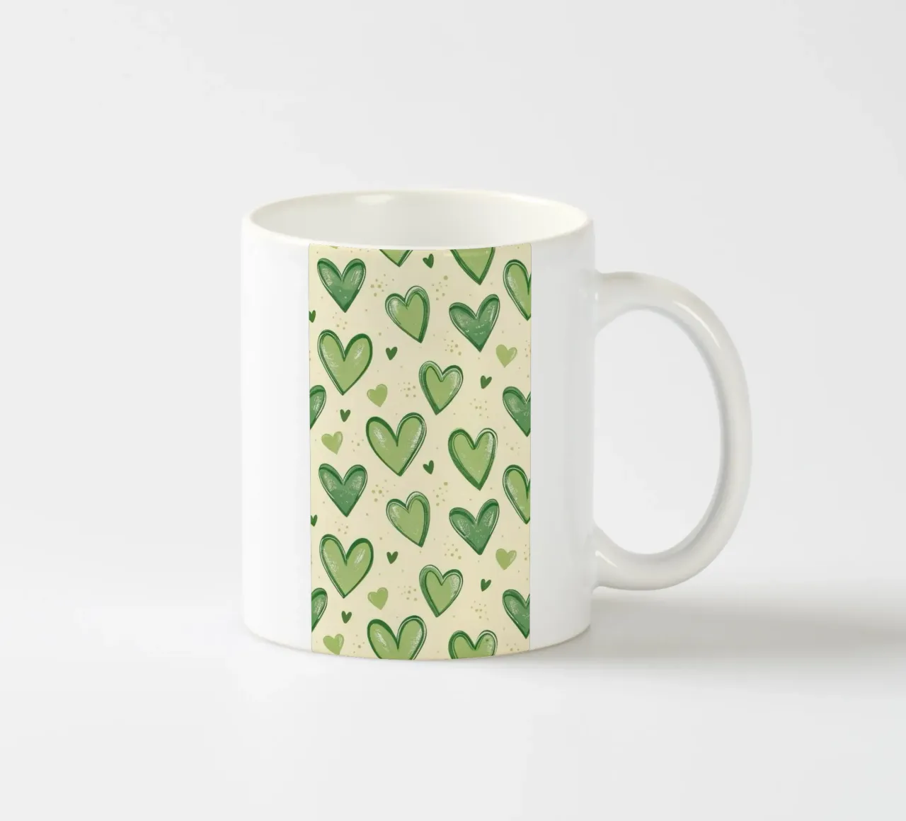 cuori verdi tazza in ceramica da bazi