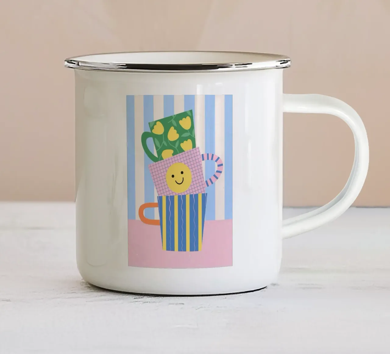 tazza divertente tazza in smalto da bazi