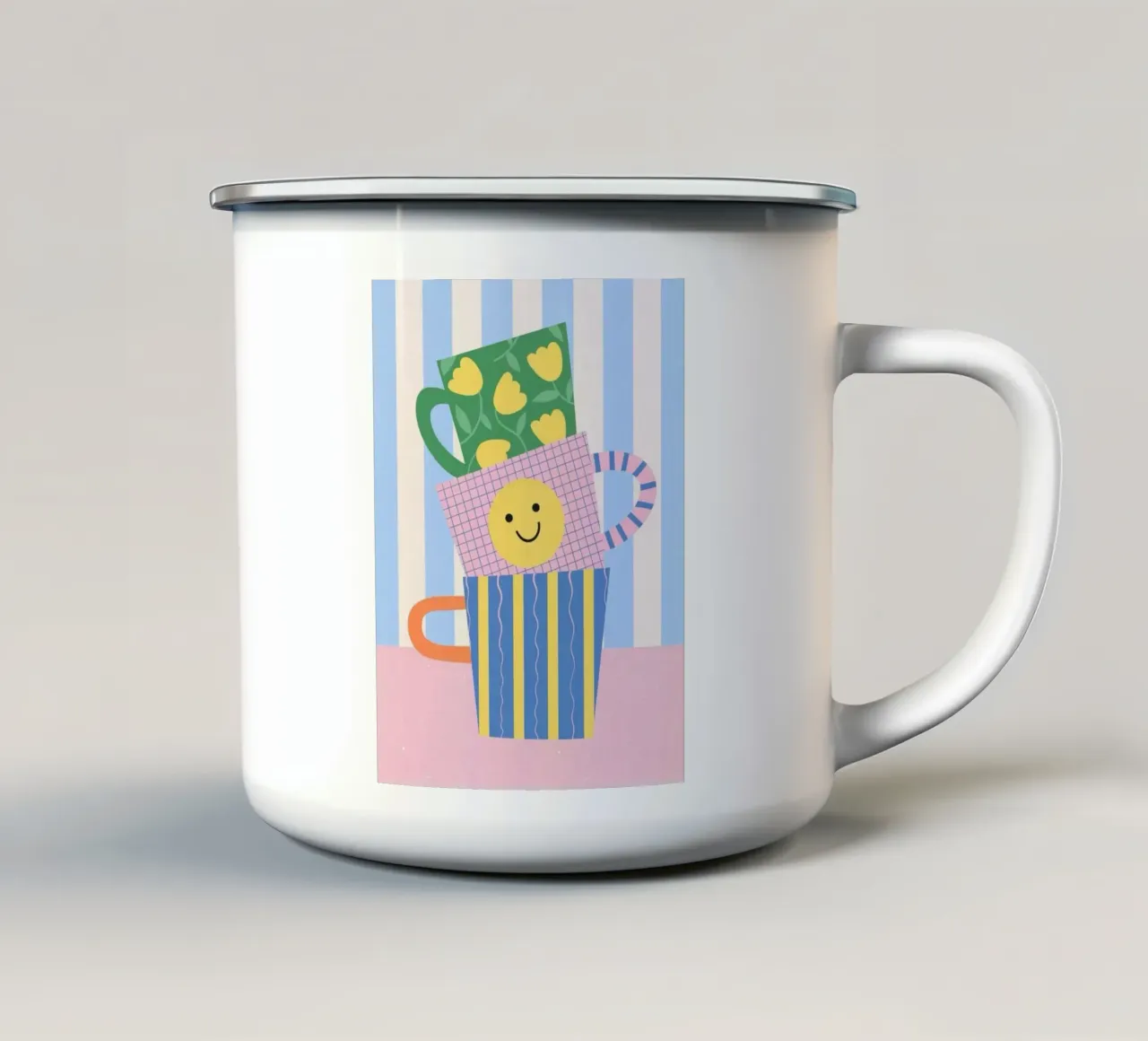 tazza divertente tazza in smalto da bazi