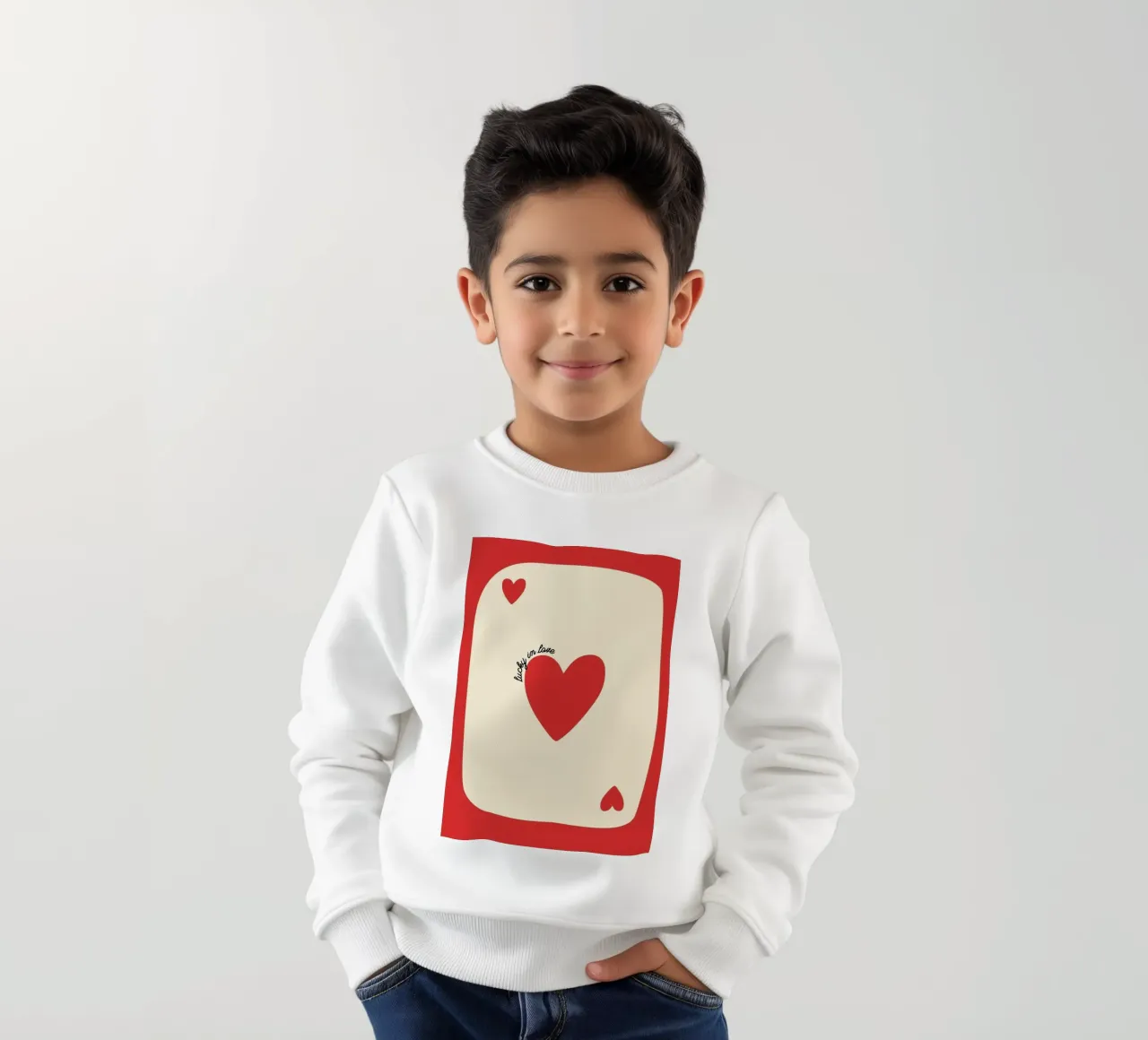 fortunato in amore felpa bambino da bazi