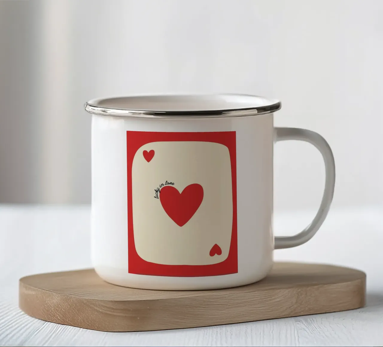 fortunato in amore tazza in smalto da bazi