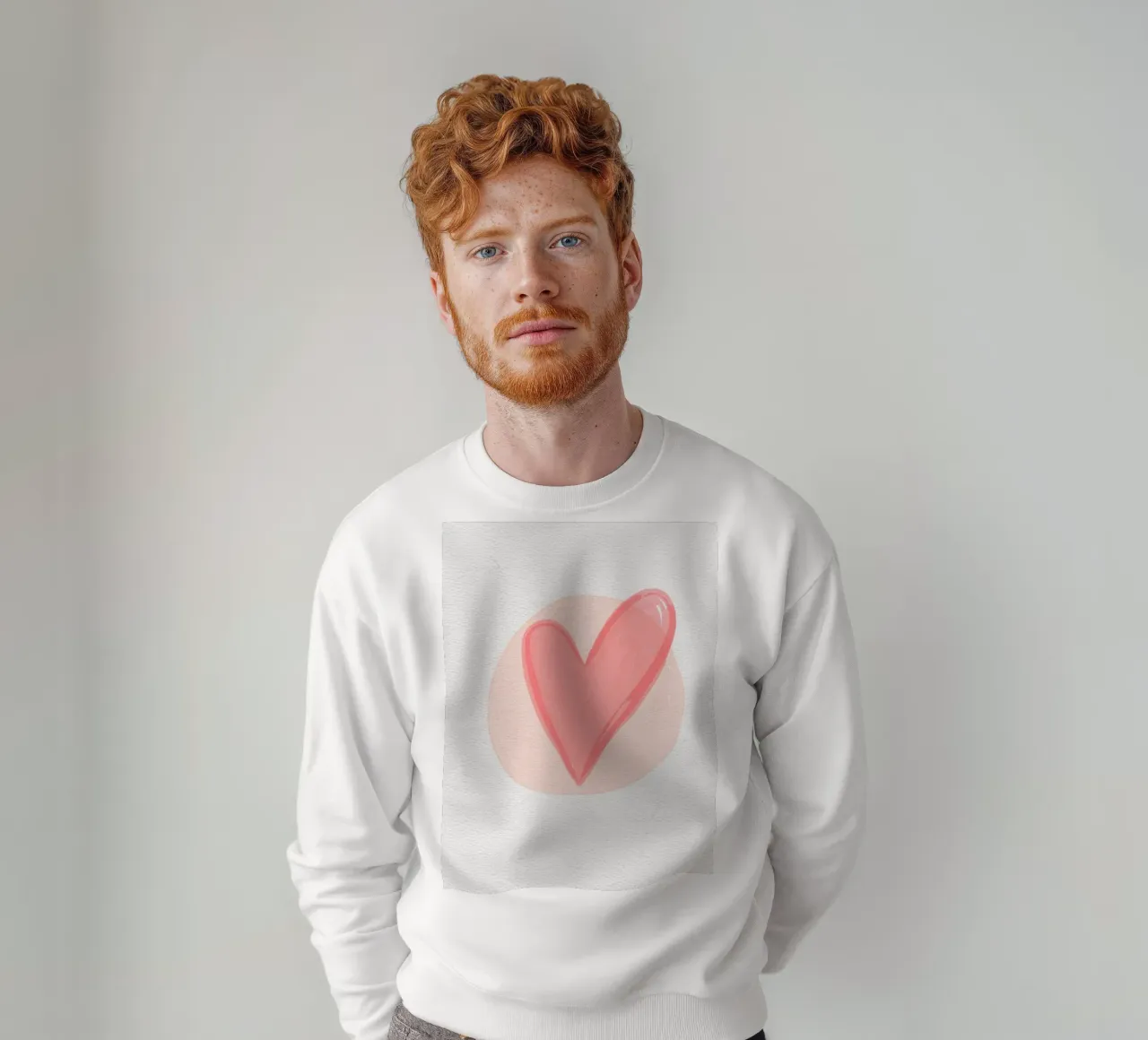 cuore rosso felpa da bazi