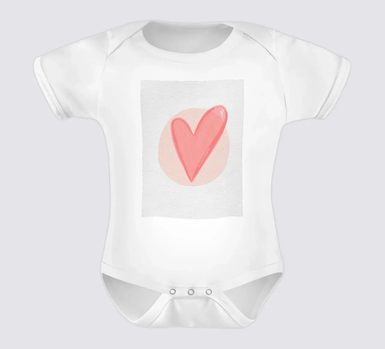 cuore rosso body neonato maniche corte da bazi