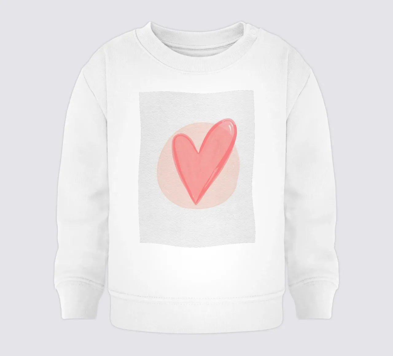 cuore rosso felpa neonato da bazi