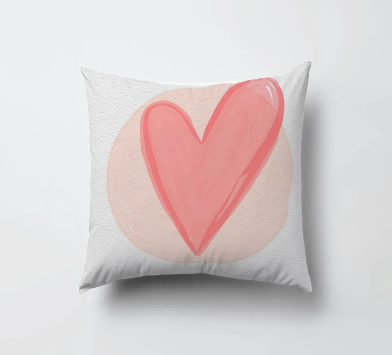 cuore rosso cuscino da bazi