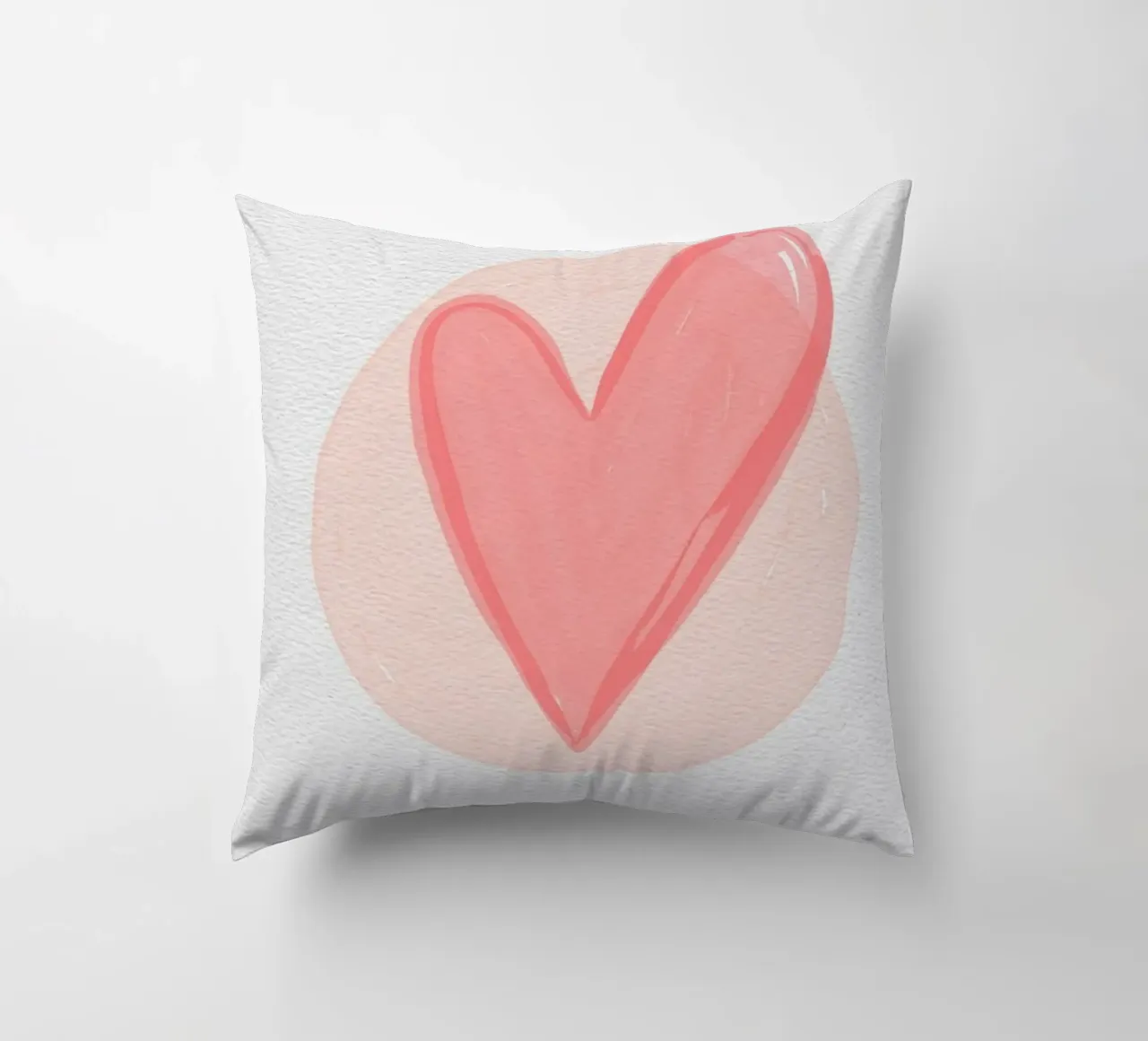 cuore rosso cuscino da bazi