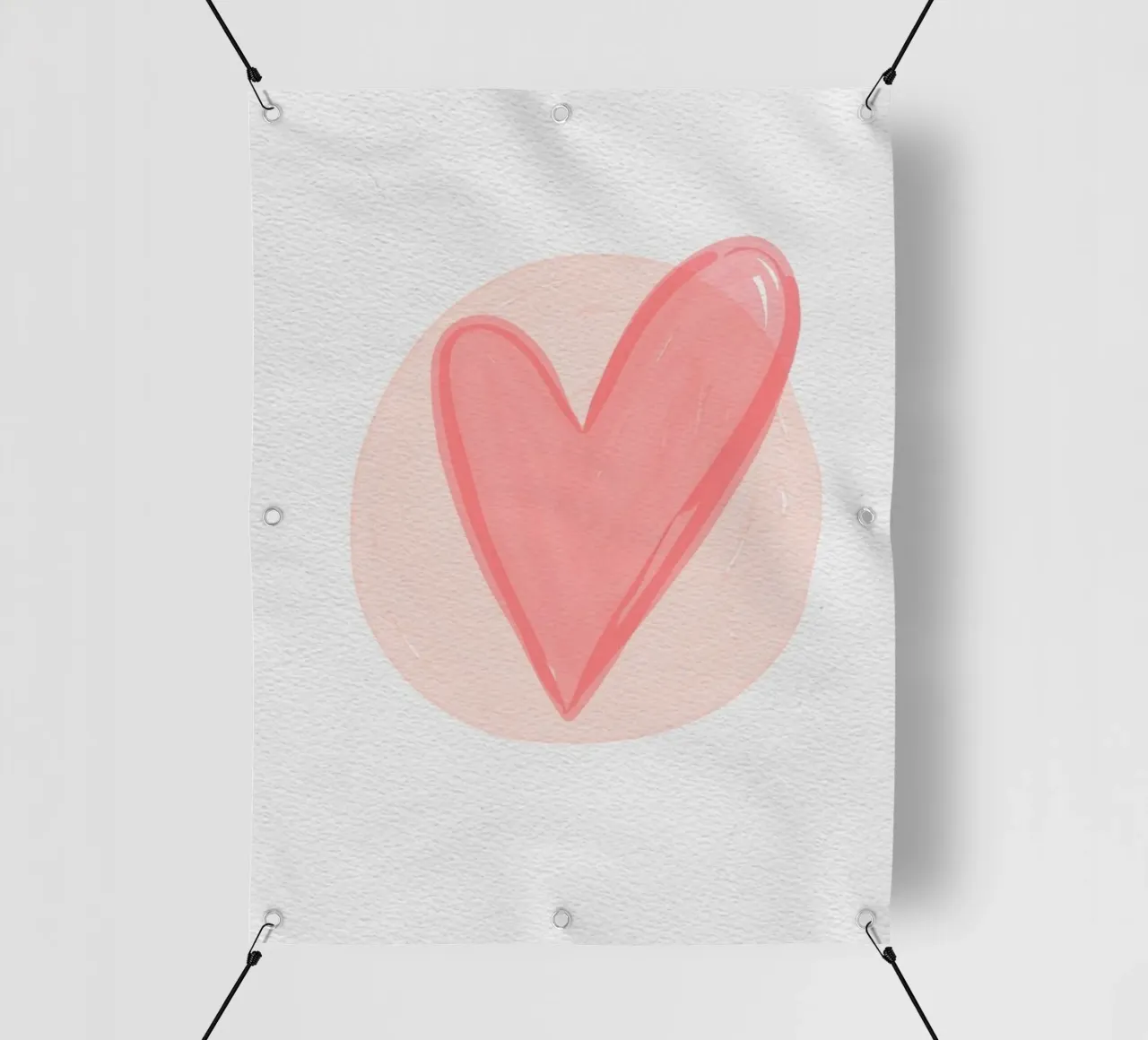cuore rosso telo in pvc da bazi