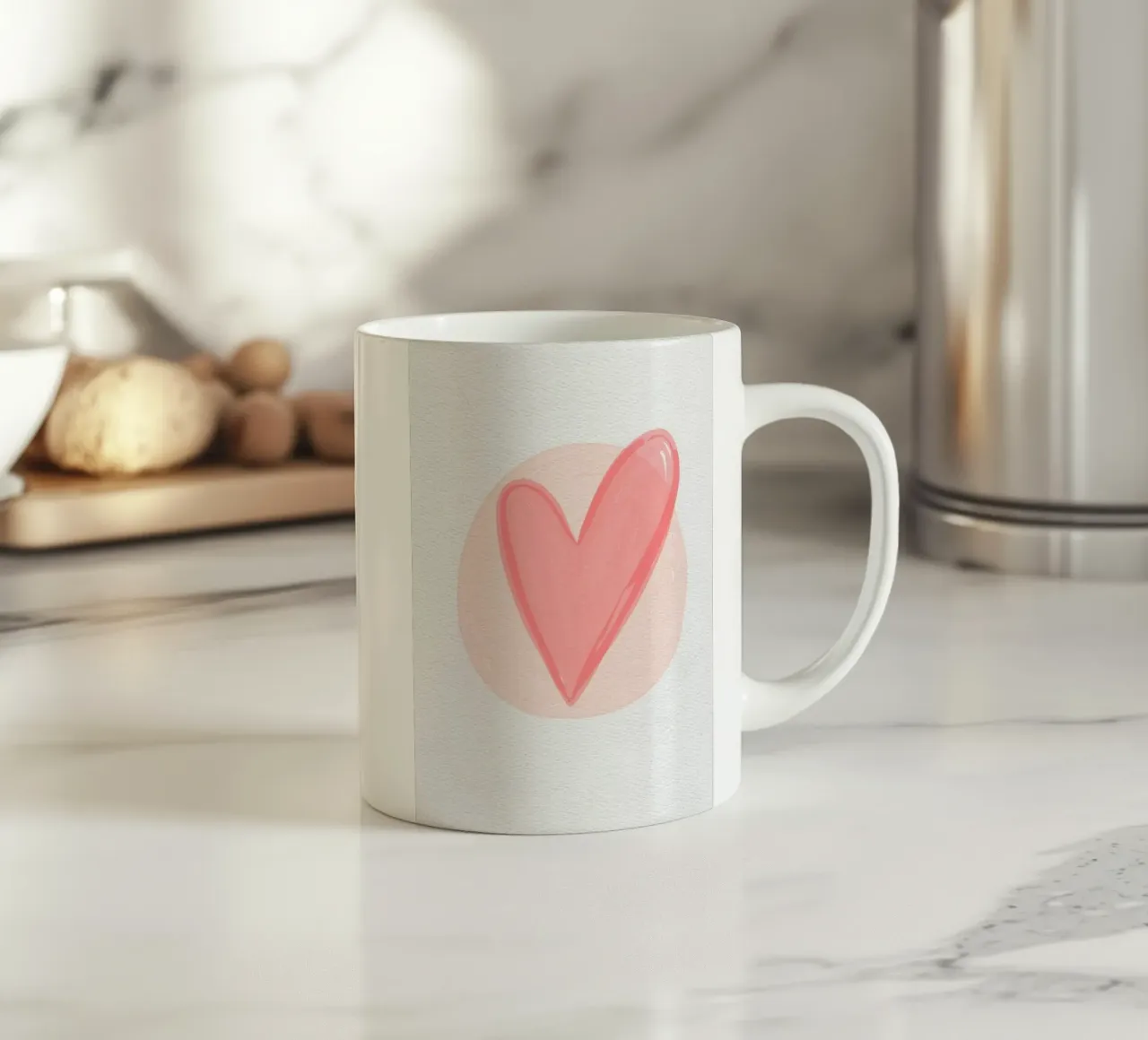 cuore rosso tazza in ceramica da bazi
