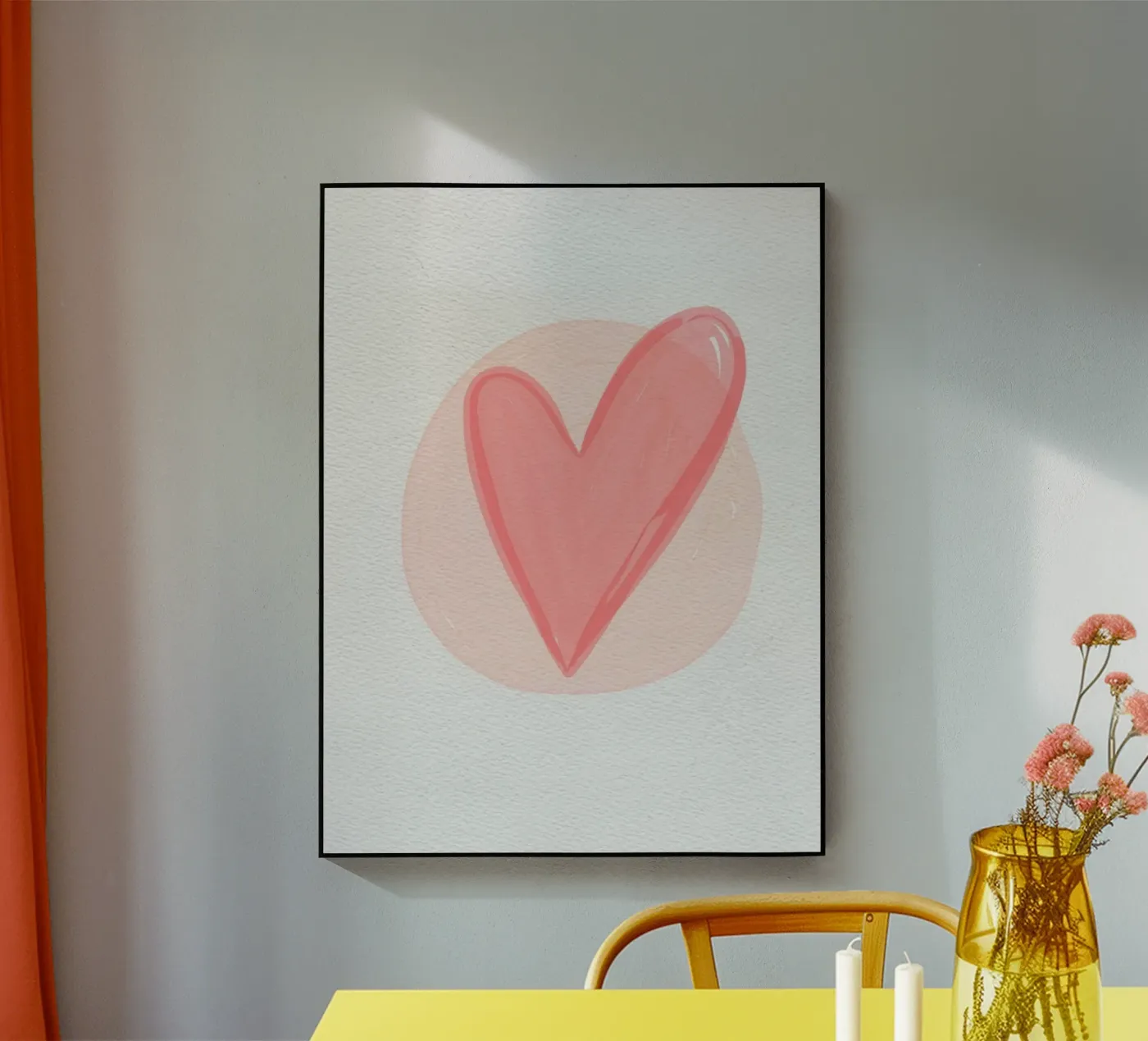 red heart Acryl-Glas von bazi