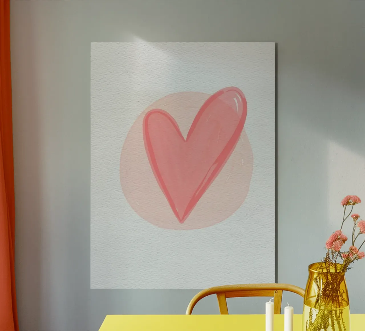 cuore rosso alluminio dibond da bazi