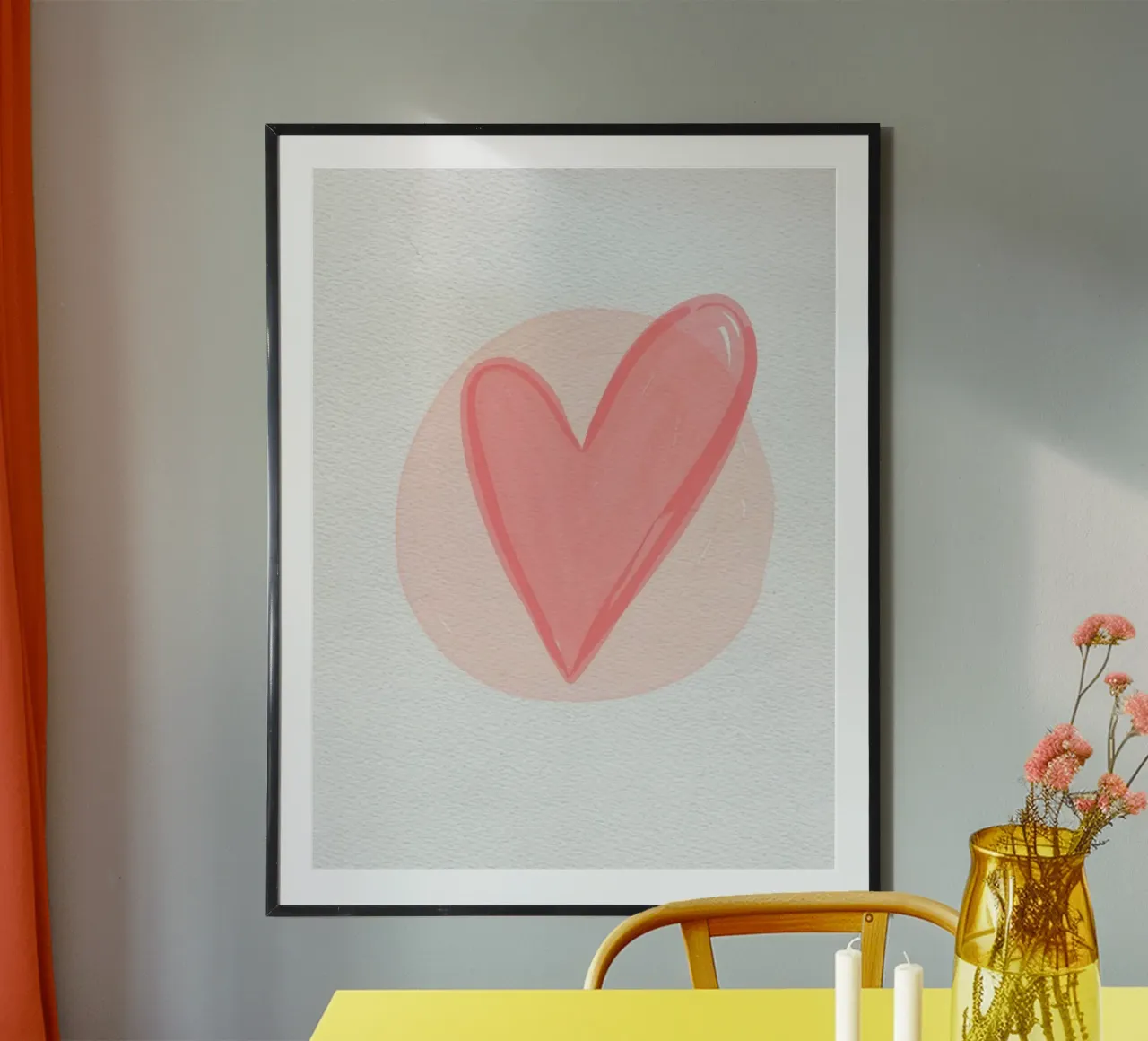 cuore rosso poster da bazi