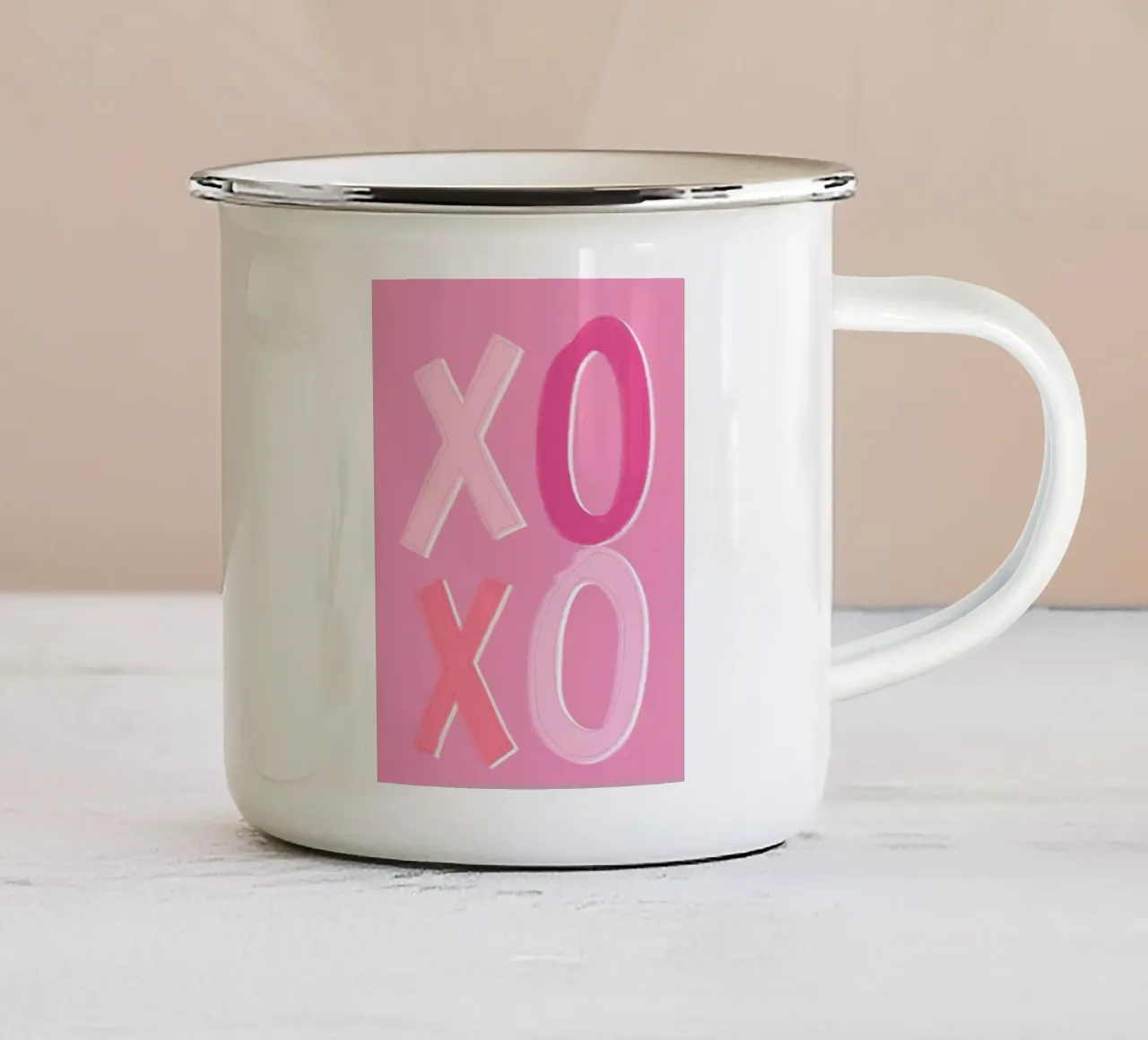 xoxo tazza in smalto da bazi
