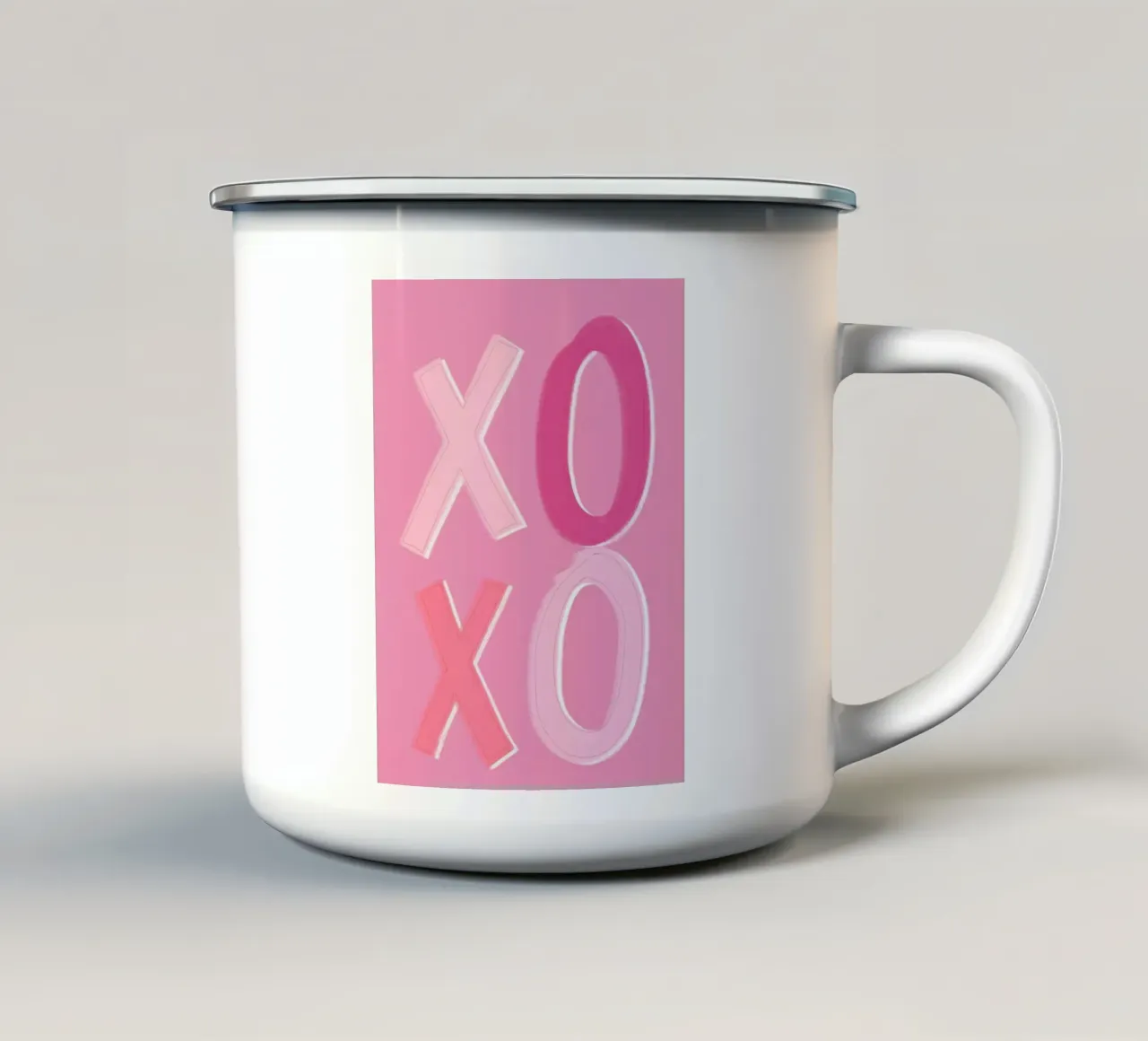 xoxo tazza in smalto da bazi