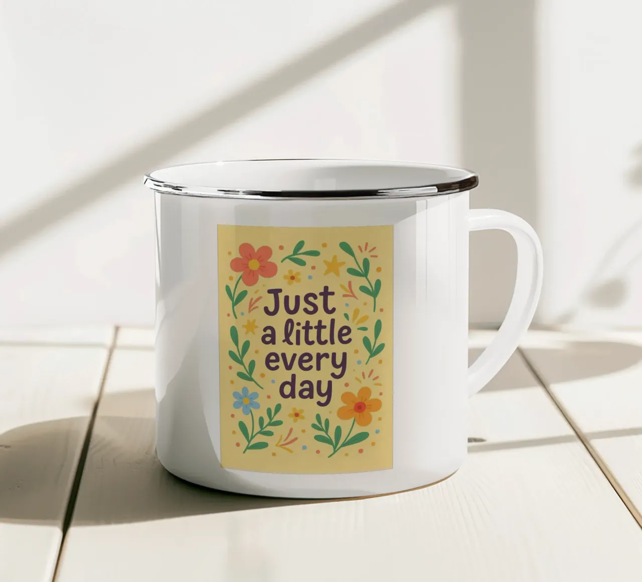 solo un po' ogni giorno tazza in smalto da bazi