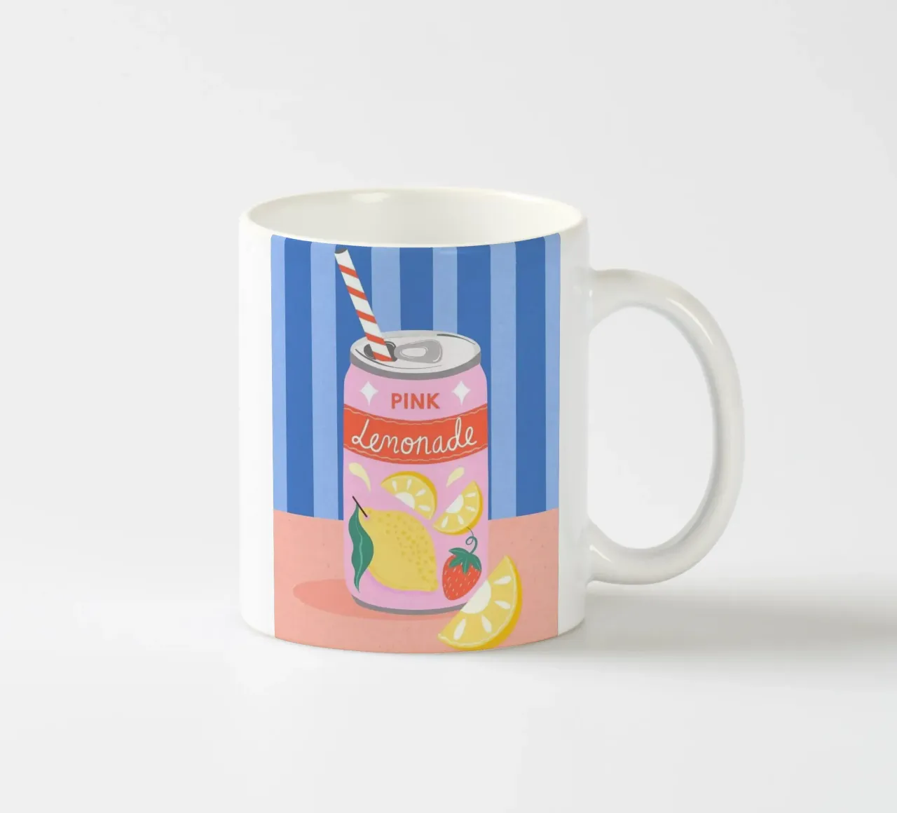 limonata rosa tazza in ceramica da bazi