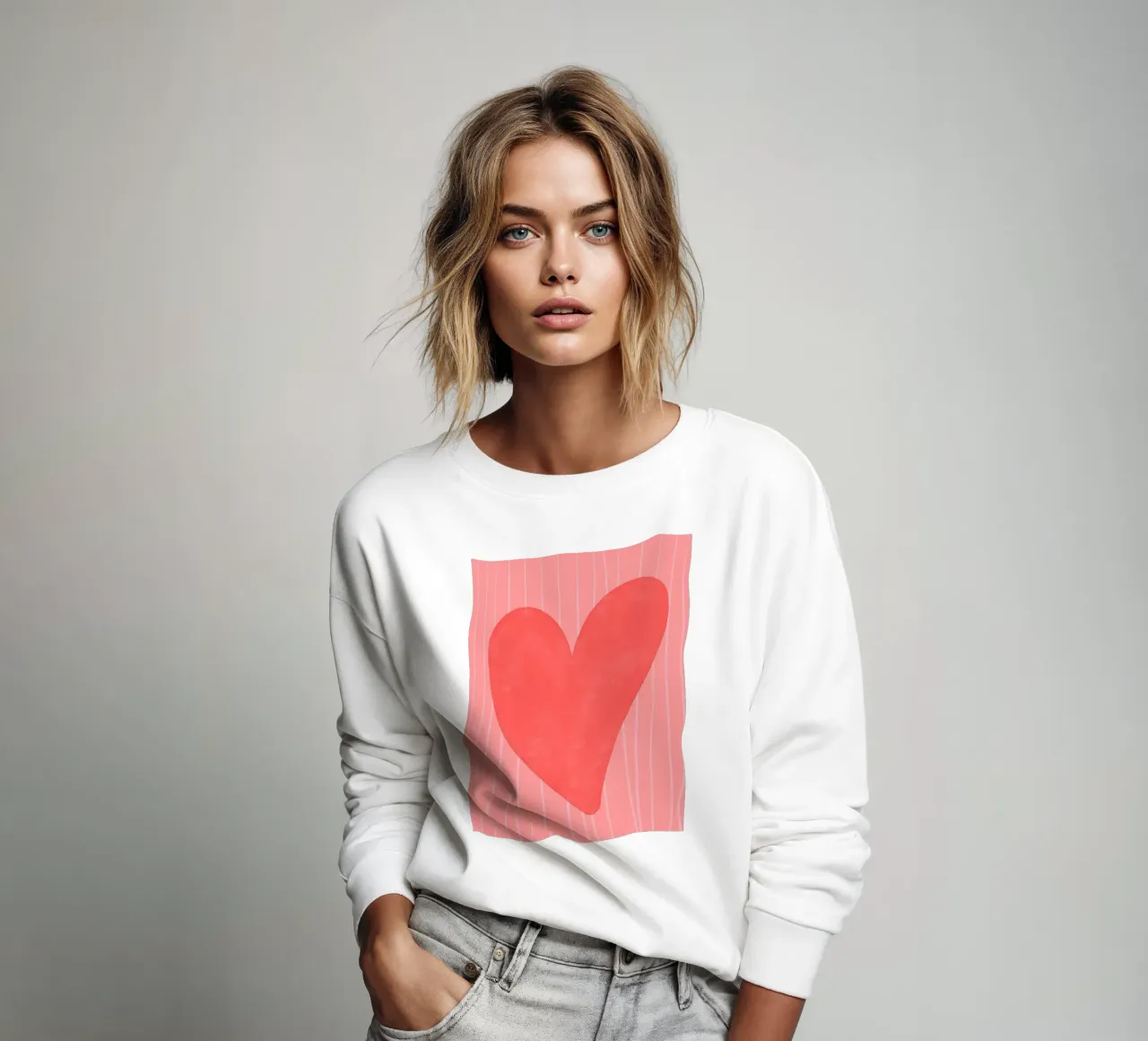 cuore rosso felpa da bazi