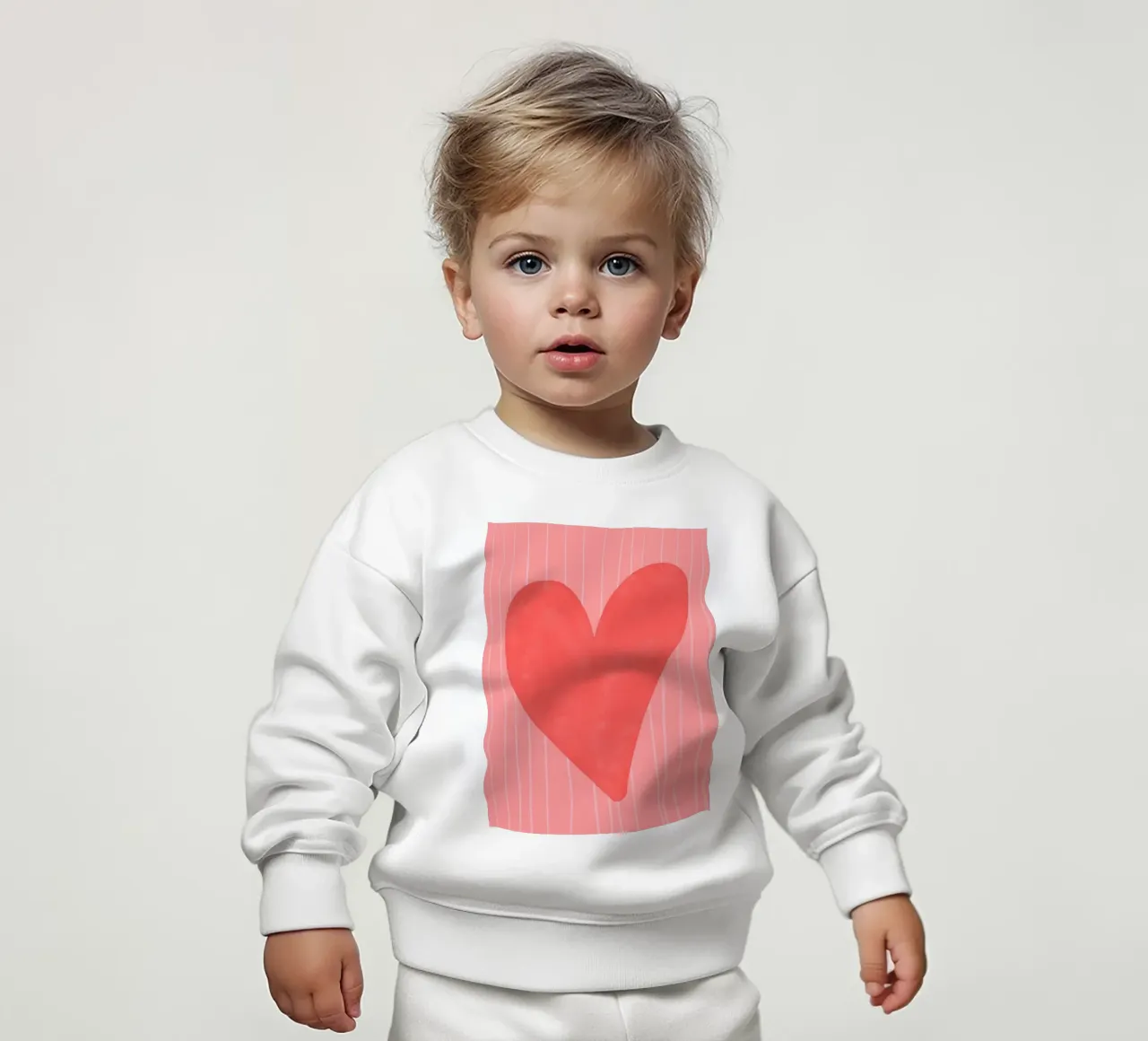 cuore rosso felpa neonato da bazi