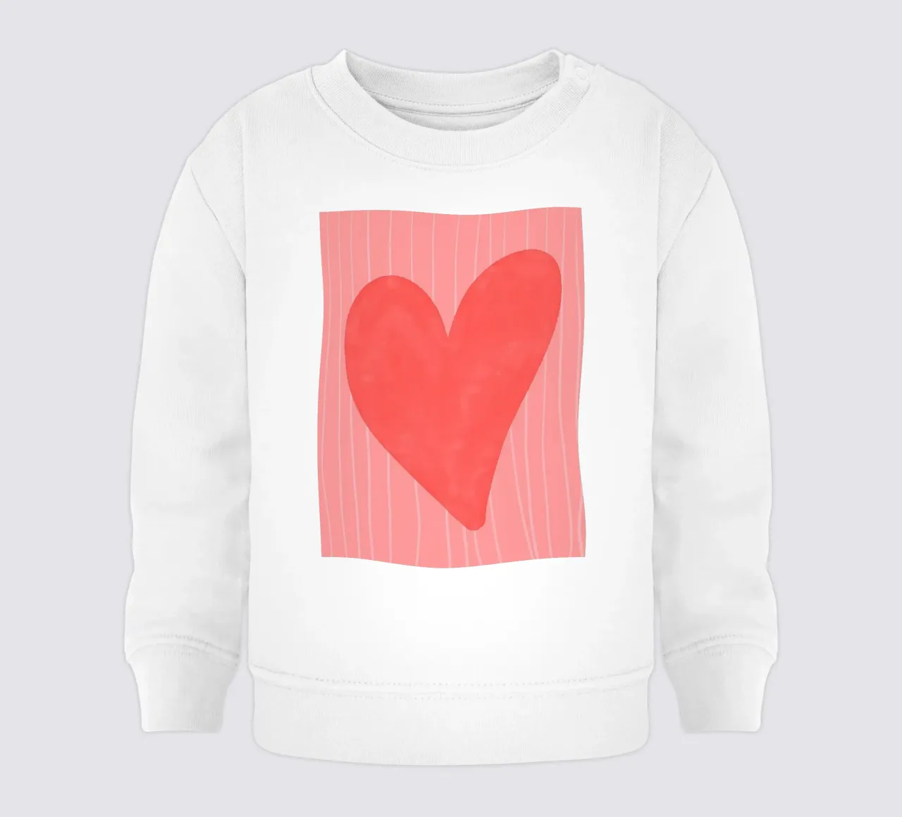 cuore rosso felpa neonato da bazi