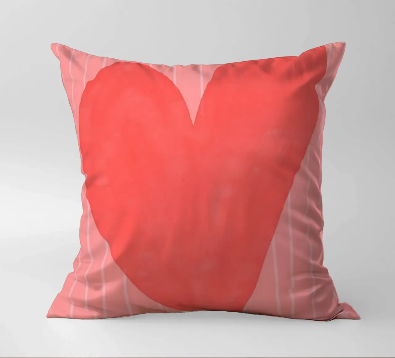 cuore rosso cuscino da bazi