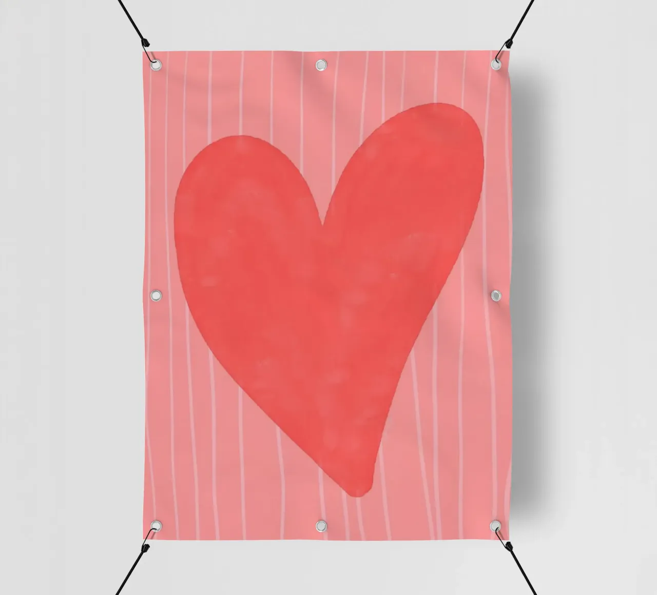 cuore rosso telo in pvc da bazi