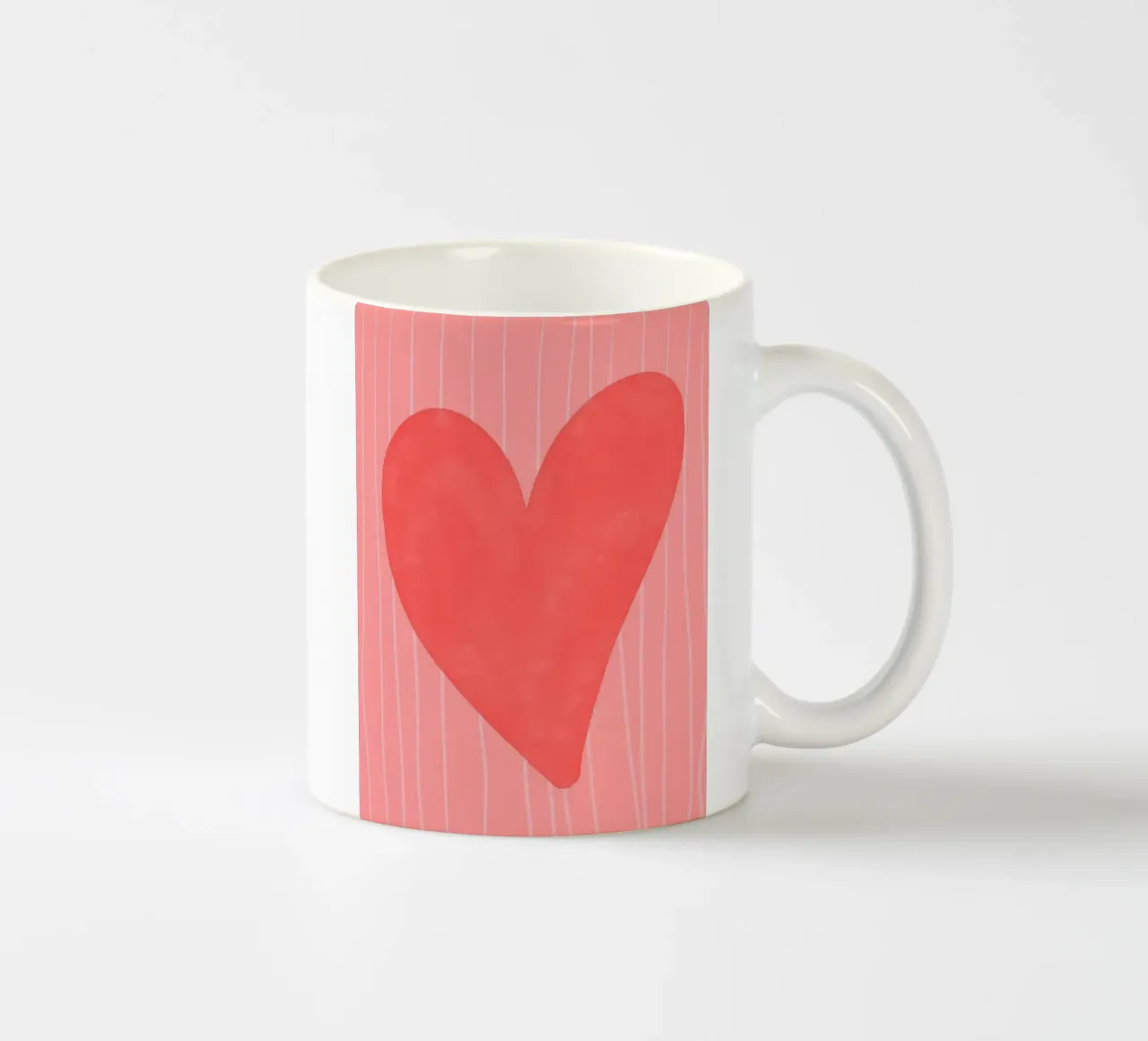 cuore rosso tazza in ceramica da bazi