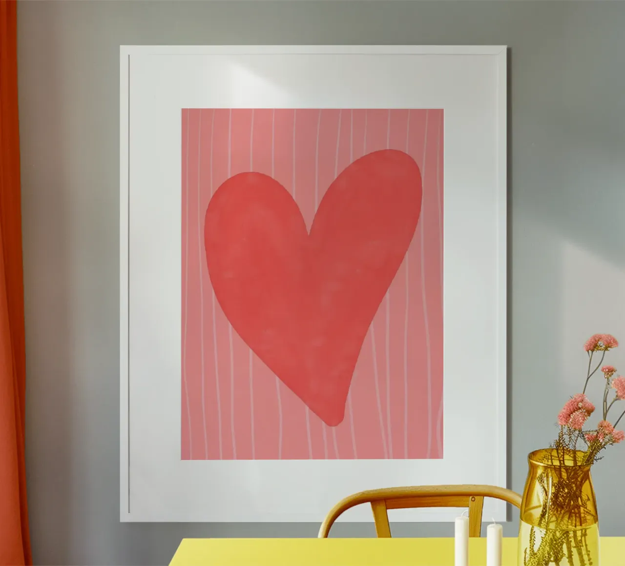 cuore rosso poster da bazi